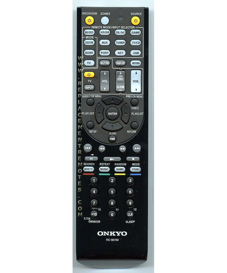 Onkyo RC801M Receiver Remote Control | RC-801M