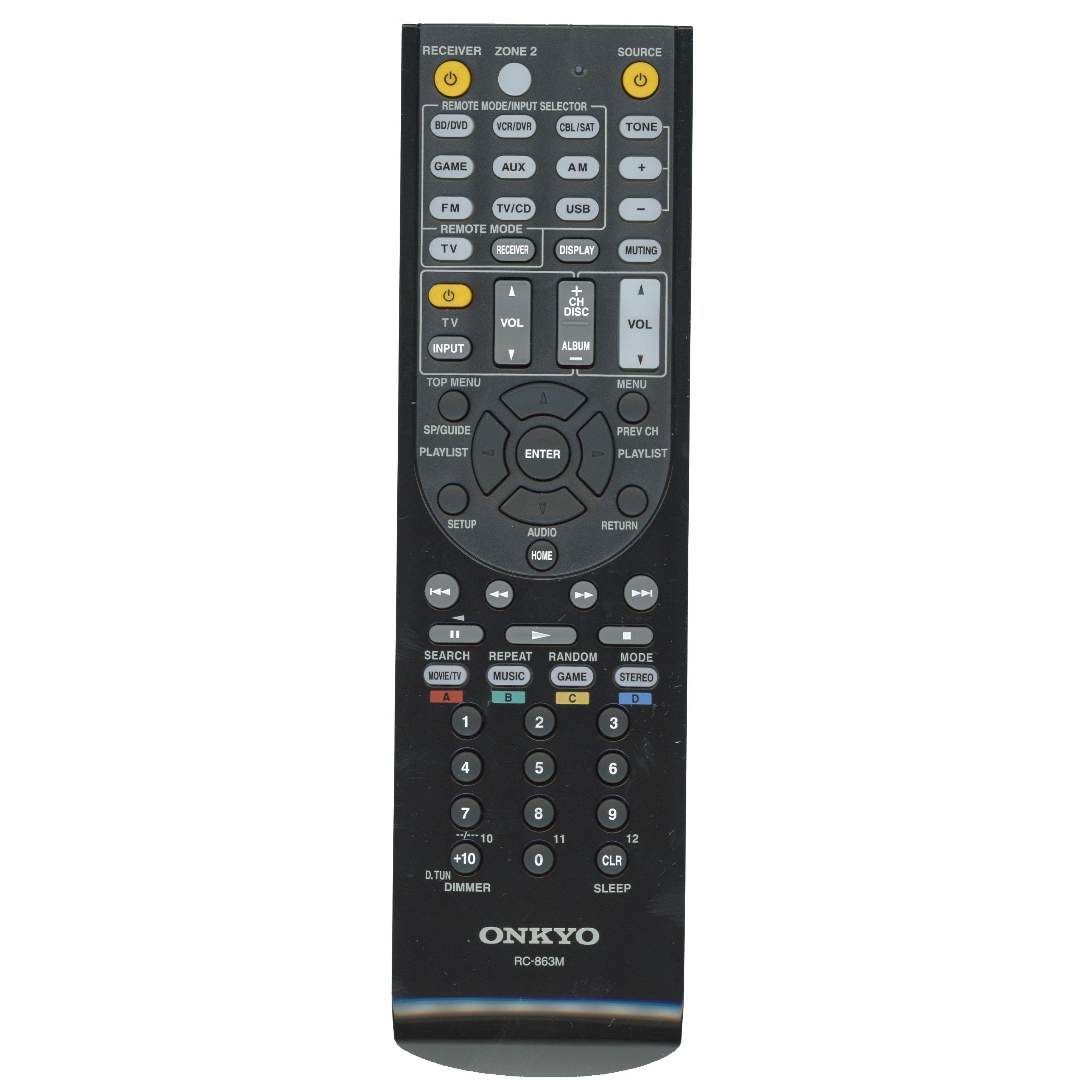 Onkyo RC863M Receiver Remote Control | RC-863M
