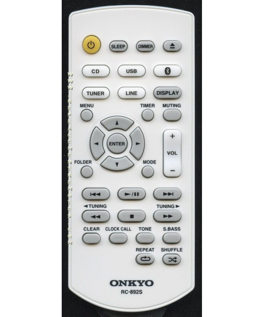 Onkyo RC892S Audio Remote Control | RC-892S