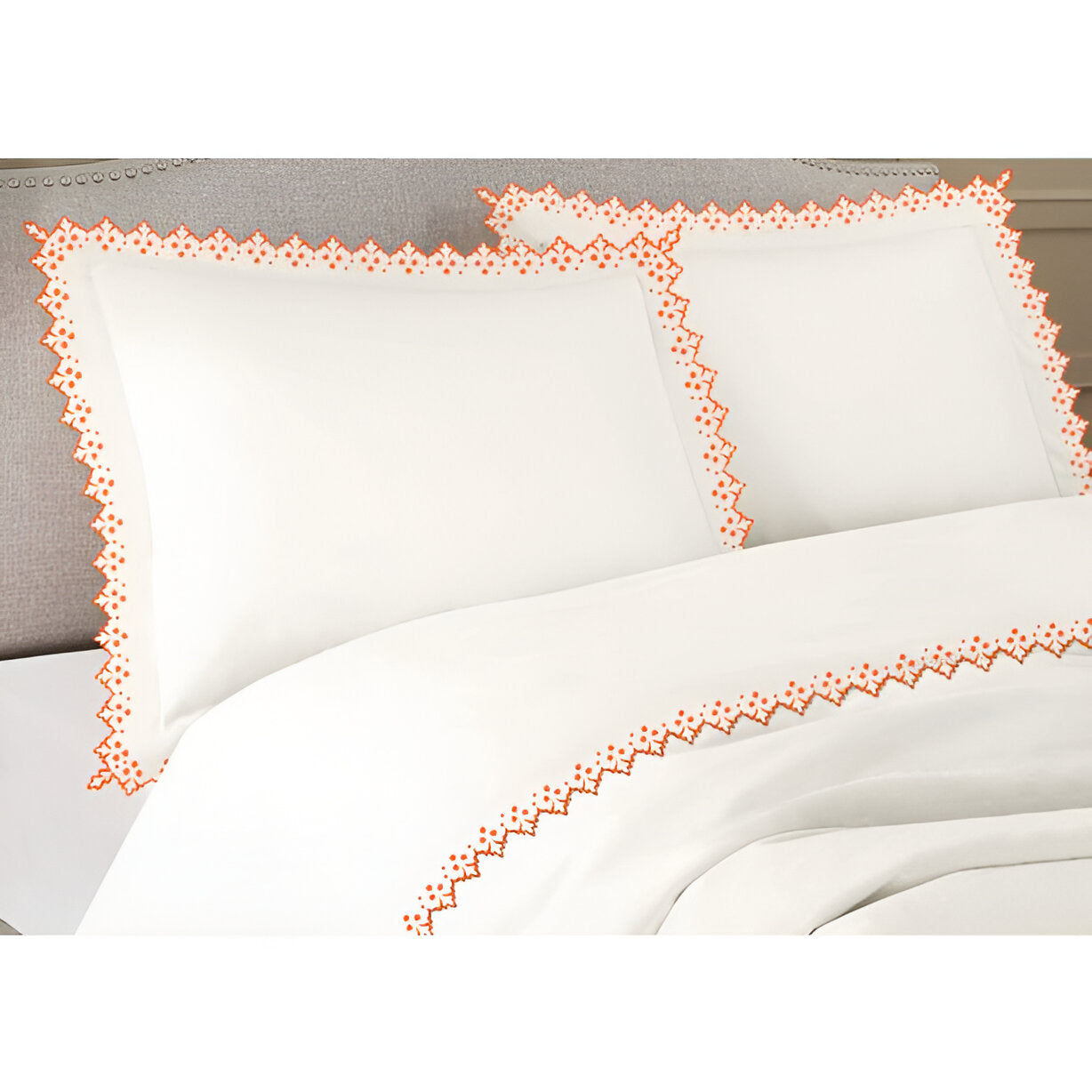 Elegant Flower Embroidered Duvet Cover Set