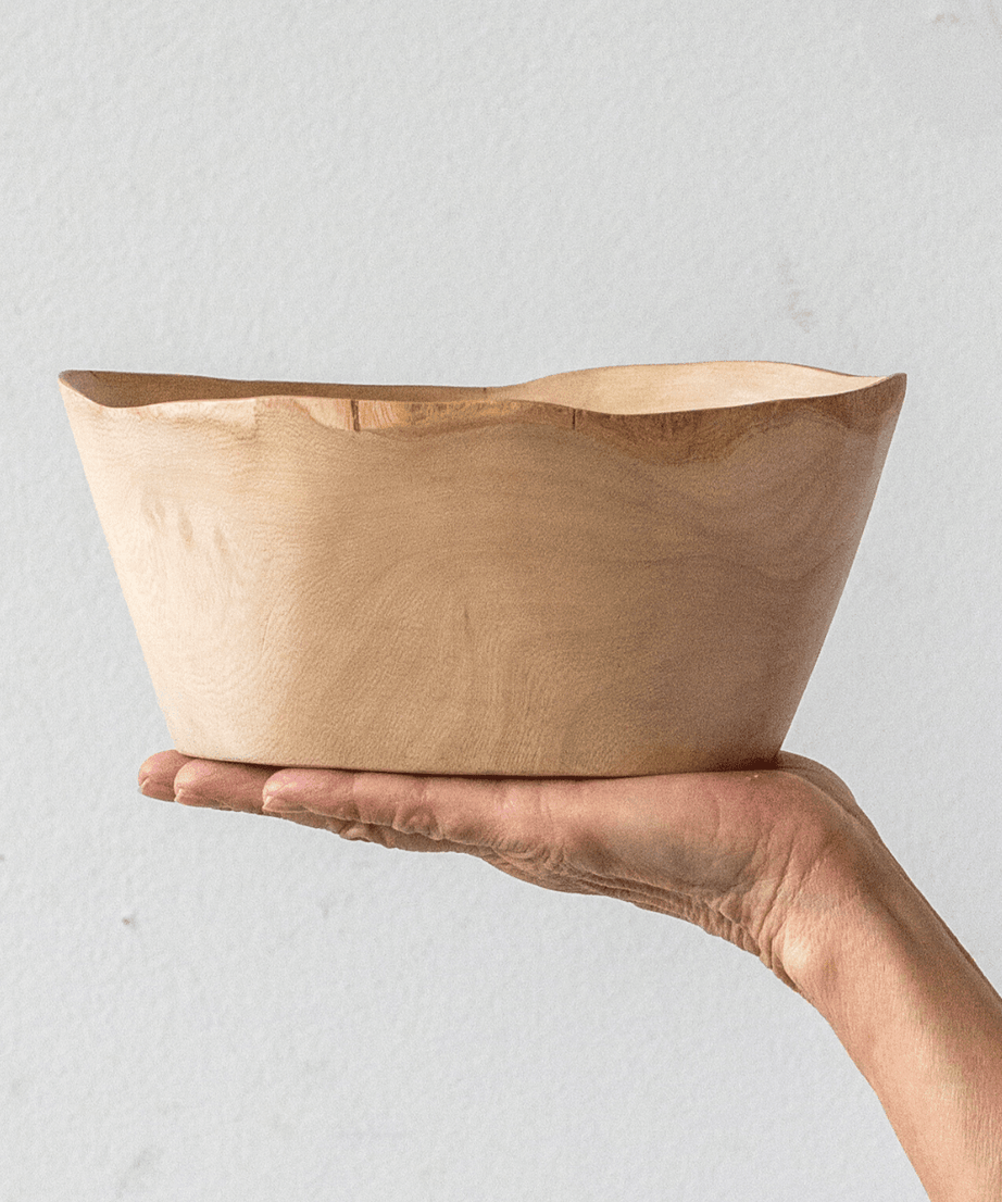 Jacaranda Hand-carved Wood Trinket Bowl