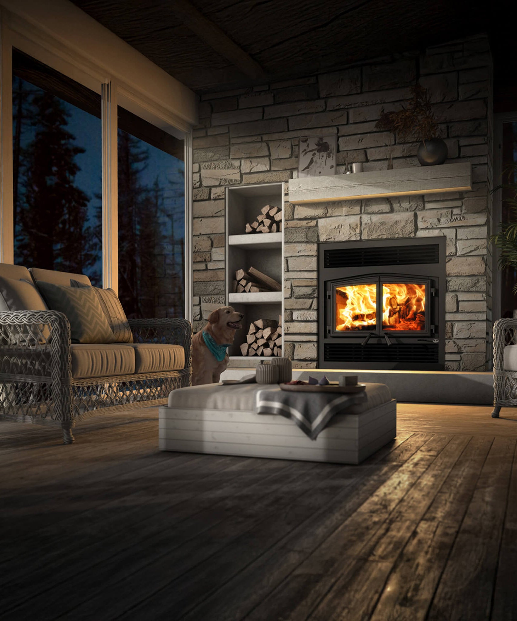 Osburn Stratford II Wood-Burning Fireplace Insert [OB04007] (SAK31578)