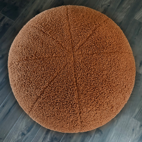 Plüsch-Bouclé-Trommel-Ottomane, Farbe wählbar