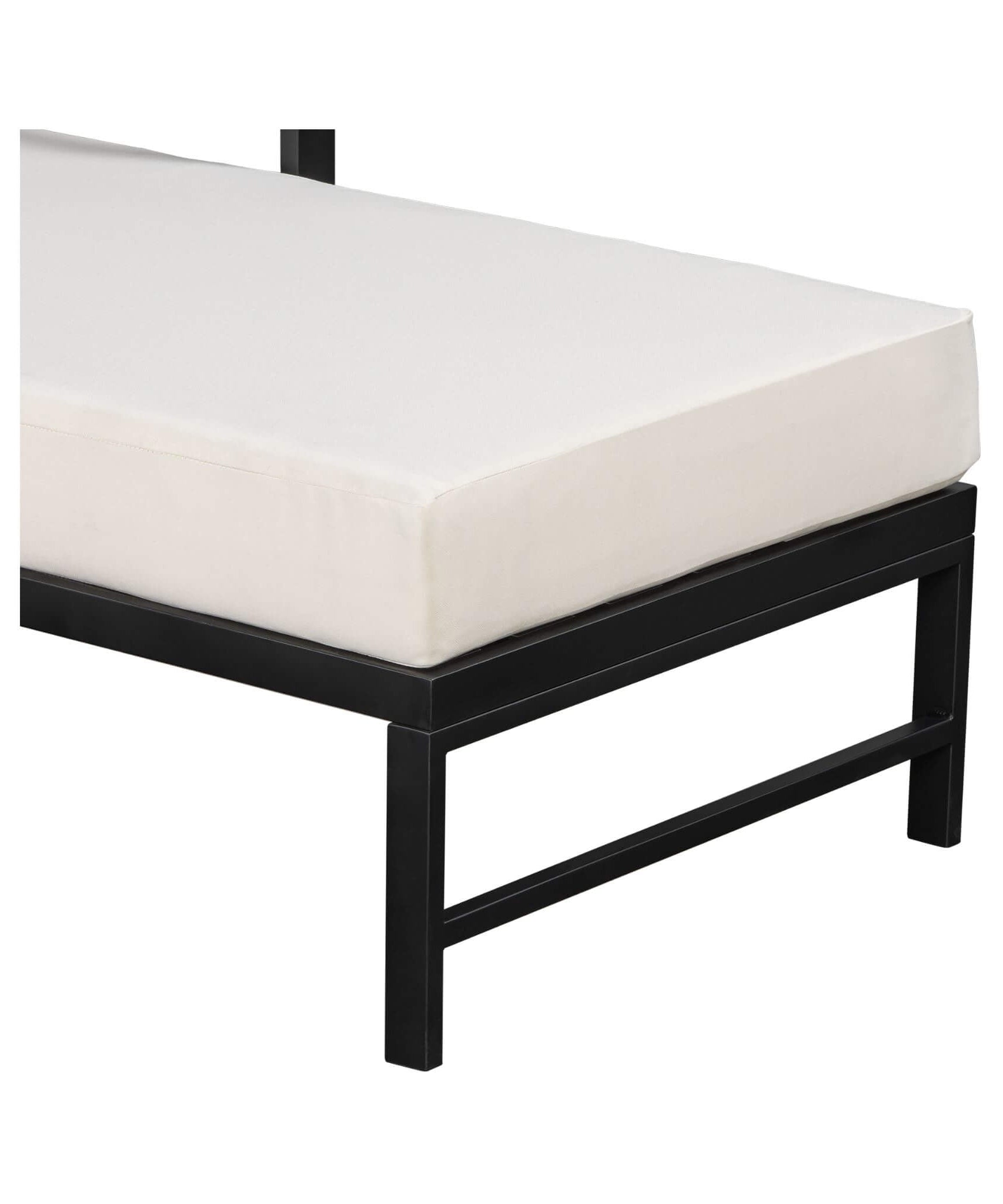 Alora Outdoor 3-Person L-Shaped Patio Sofa With Iron Frame And Thick Cushions [No Coffee Table] (SAK70213)