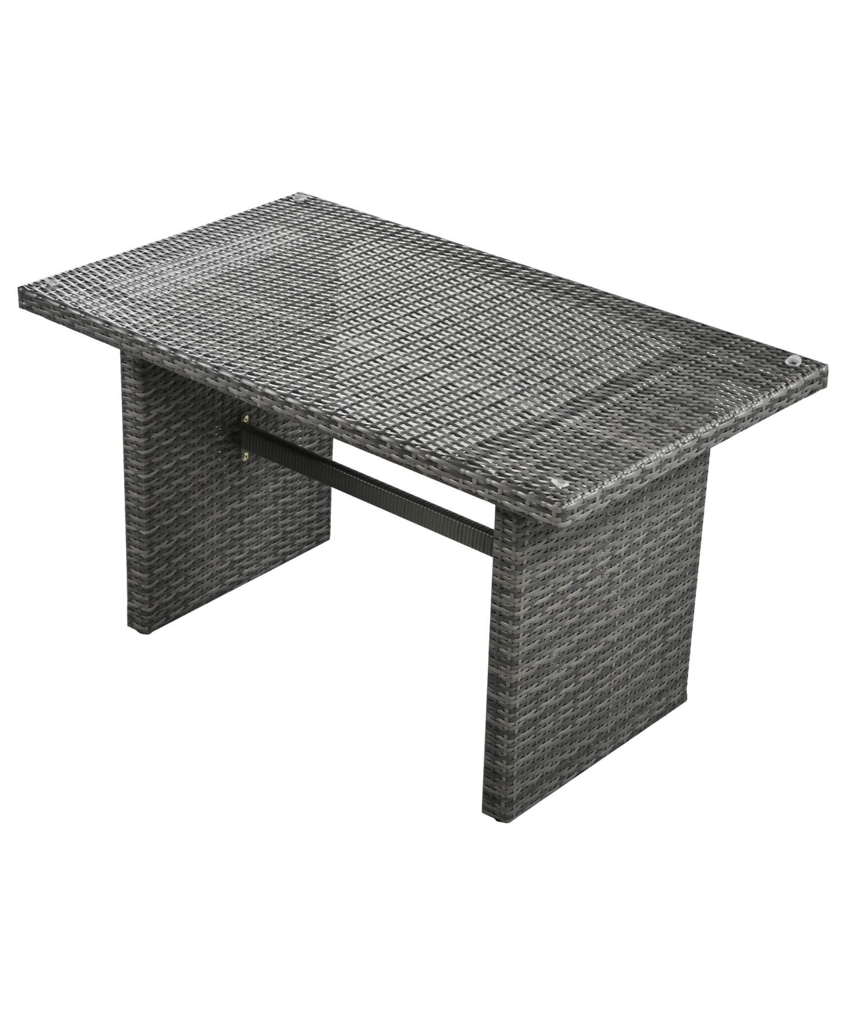 Alora Outdoor 6-Piece All-Weather PE Rattan Sofa Set With Adjustable Seat, Storage Box, Removable Covers, And Tempered Glass Table Top (SAK37221)