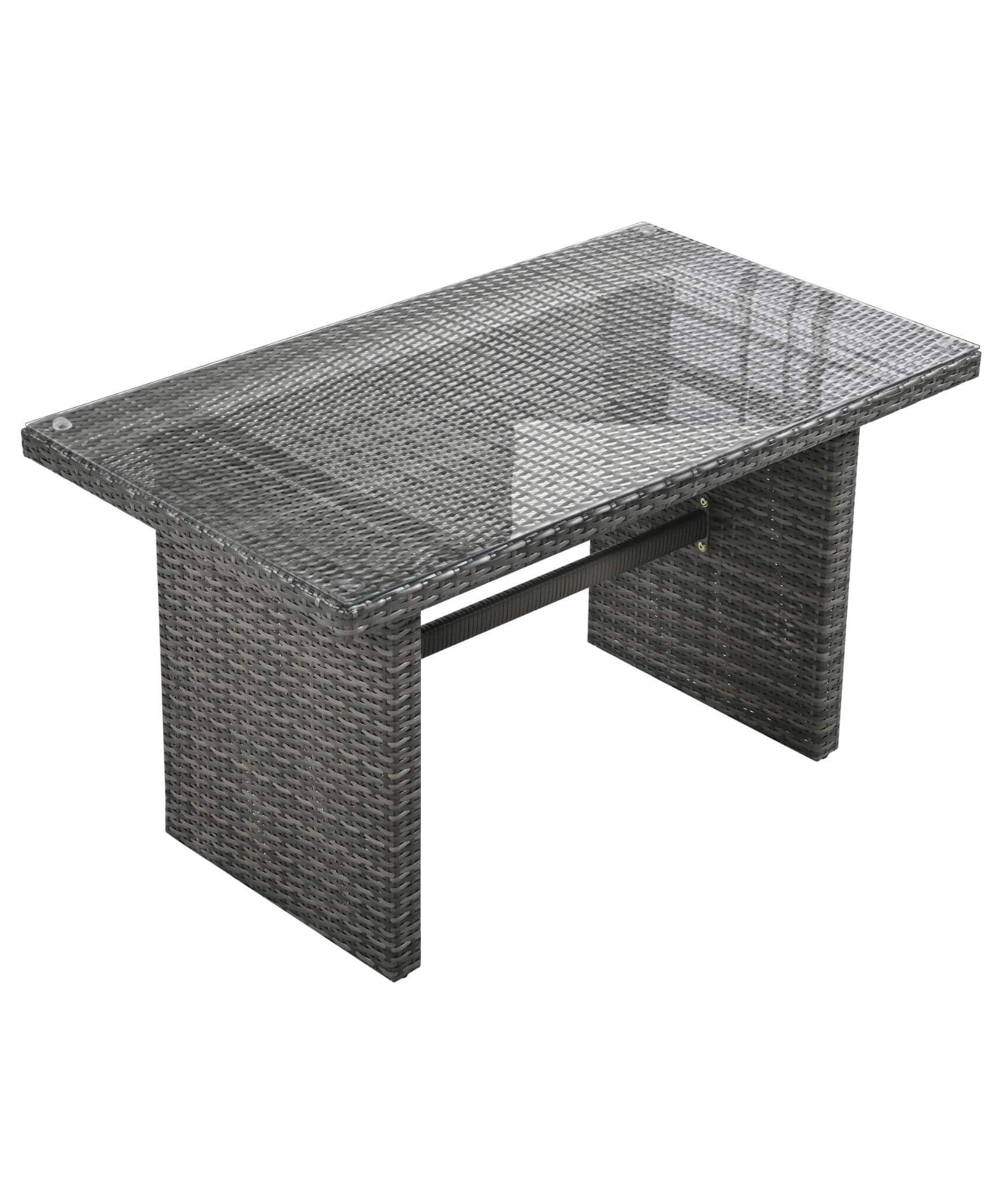 Alora Outdoor 6-Piece All-Weather PE Rattan Sofa Set With Adjustable Seat, Storage Box, Removable Covers, And Tempered Glass Table Top (SAK37221)