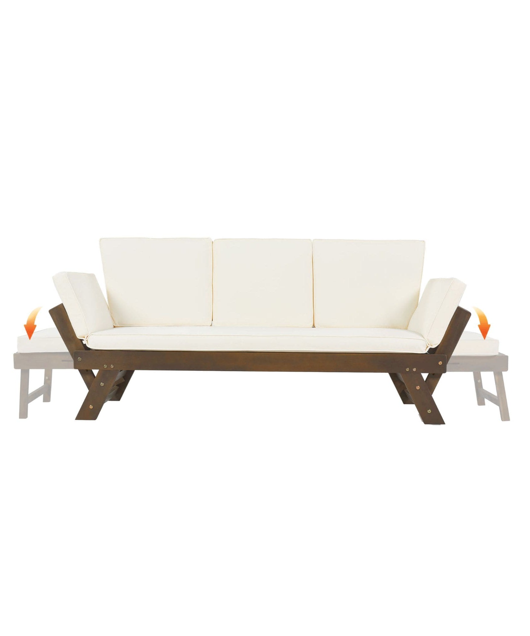 Alora Outdoor Adjustable Wooden Patio Daybed Sofa With Cushions (SAK41345)