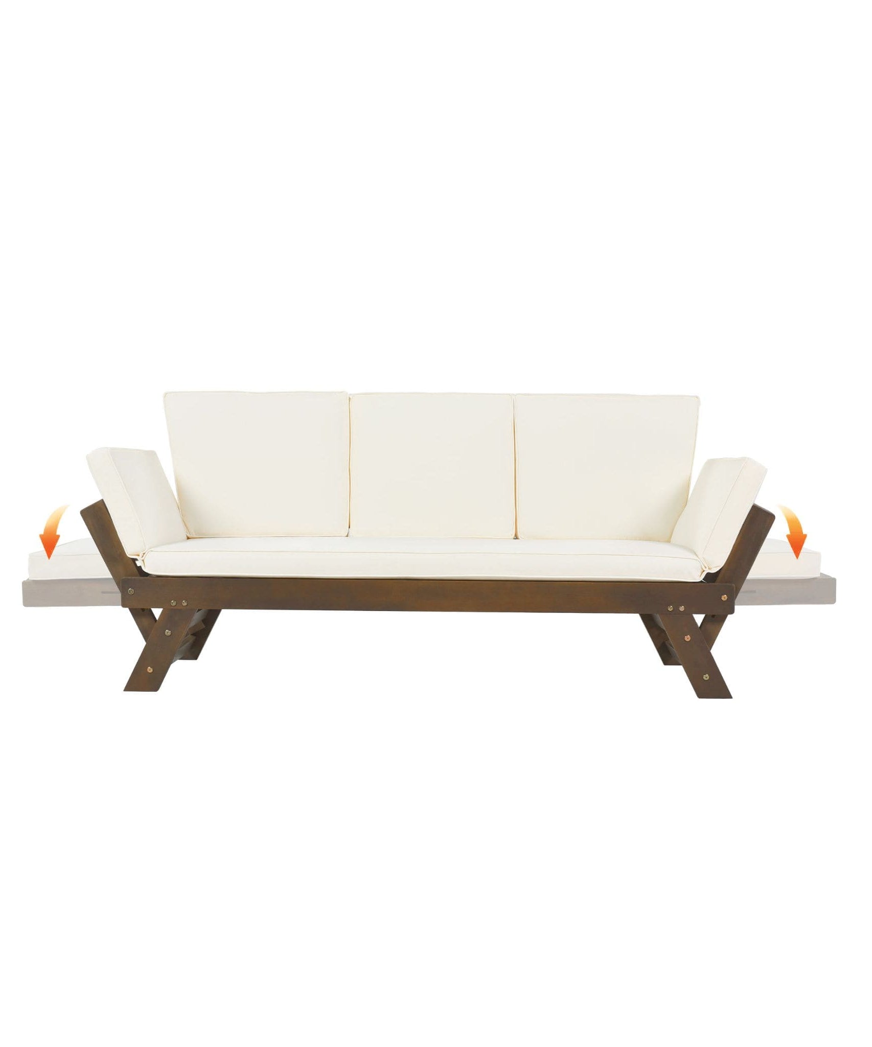 Alora Outdoor Adjustable Wooden Patio Daybed Sofa With Cushions (SAK41345)