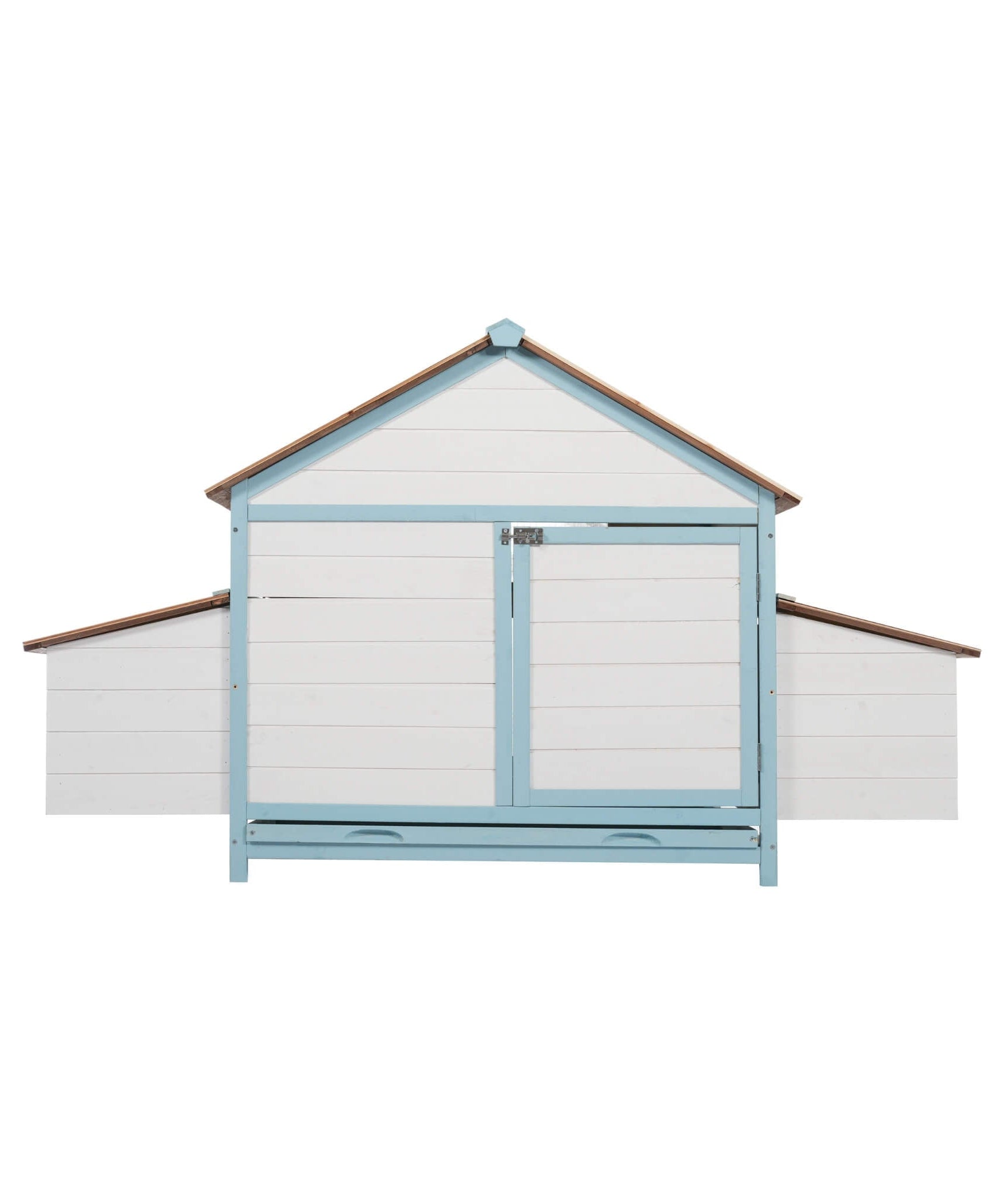 96-Inch Outdoor Fir Wood Chicken Coop With Nesting Box And Run (SAK41852)