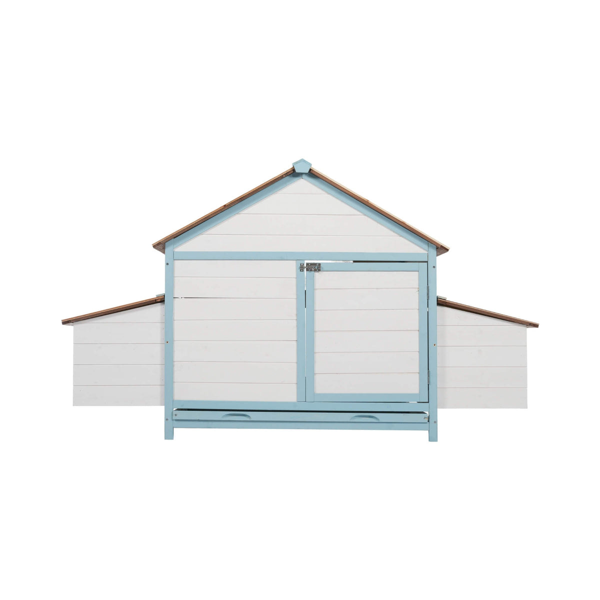 96-Inch Outdoor Fir Wood Chicken Coop With Nesting Box And Run (SAK41852)