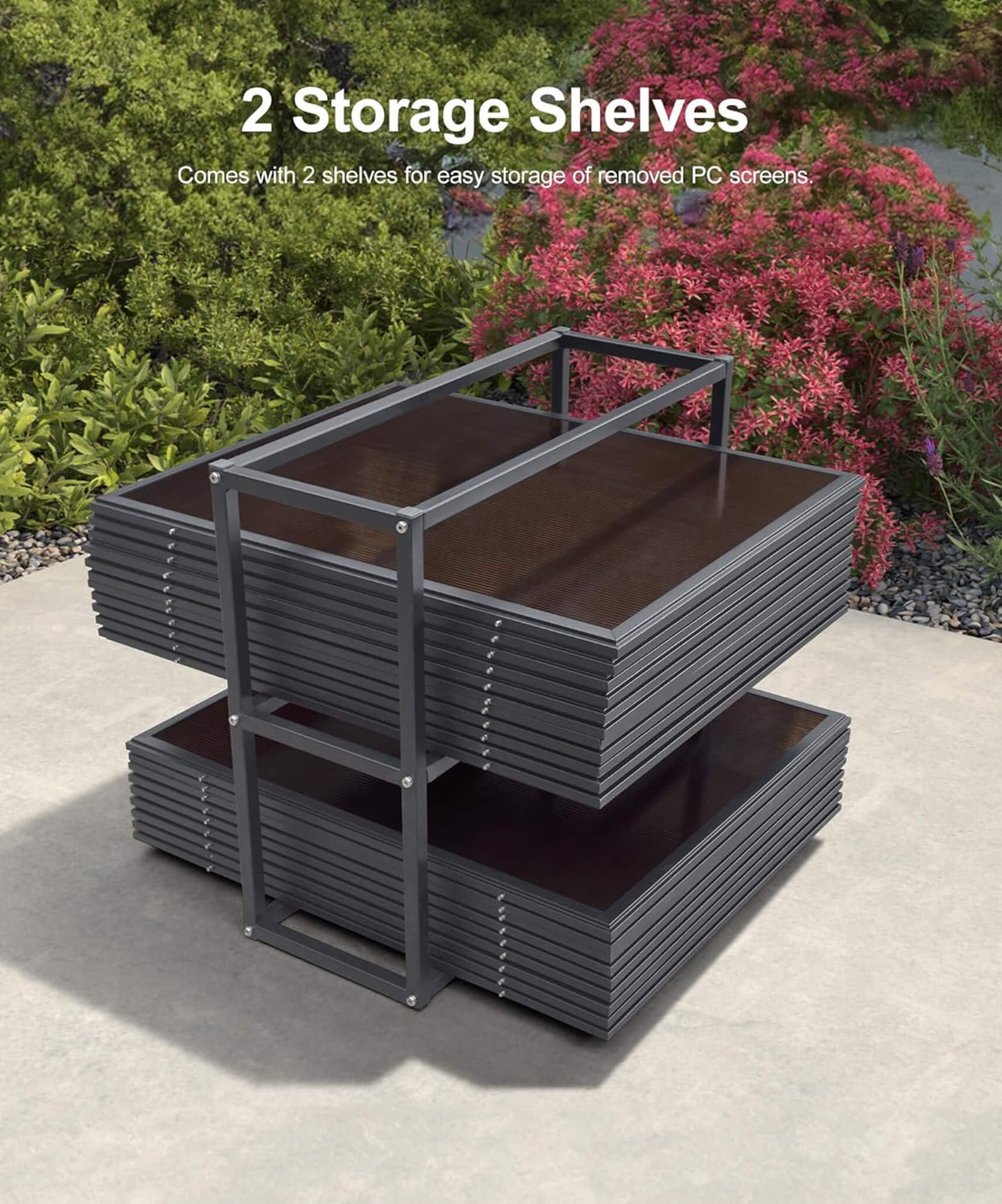 Alora Vista Outdoor Hardtop Aluminum Solarium With Double Roof And LED Lights (SAK42086)