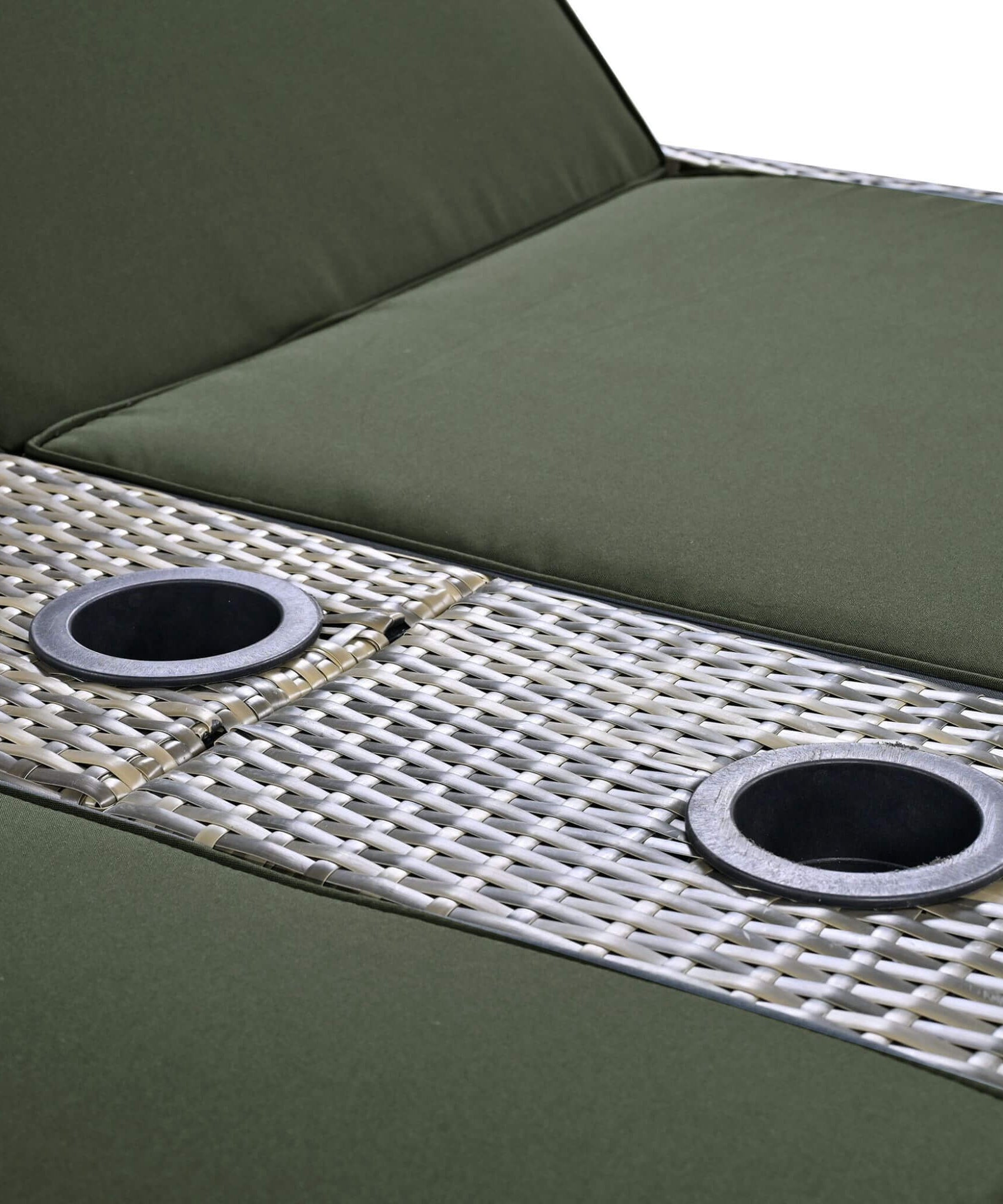 Alora Outdoor Rattan Patio Daybed With Adjustable Backrest, Canopy Roof, Storage Box And Cup Holders (SAK54220)