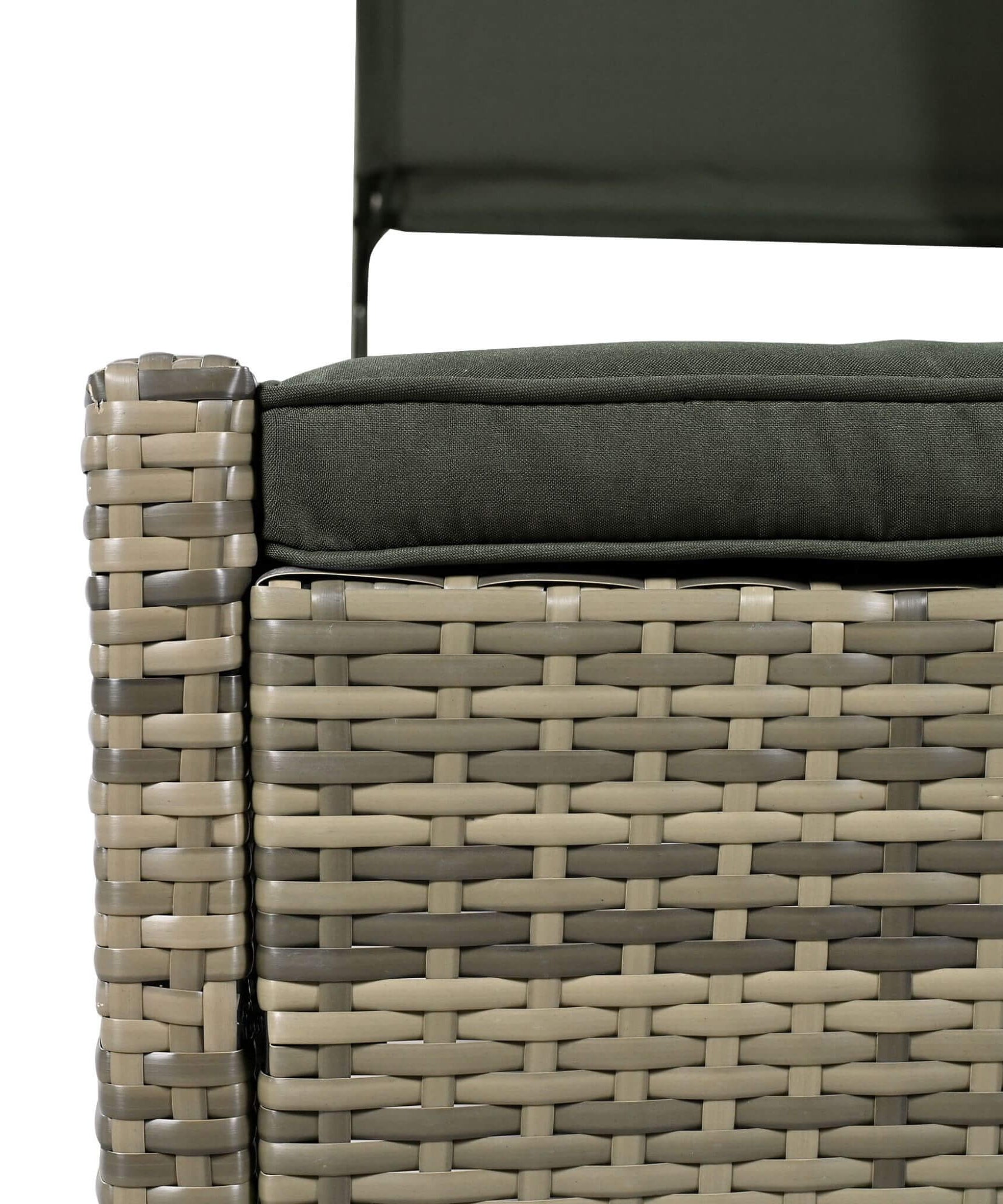 Alora Outdoor Rattan Patio Daybed With Adjustable Backrest, Canopy Roof, Storage Box And Cup Holders (SAK54220)