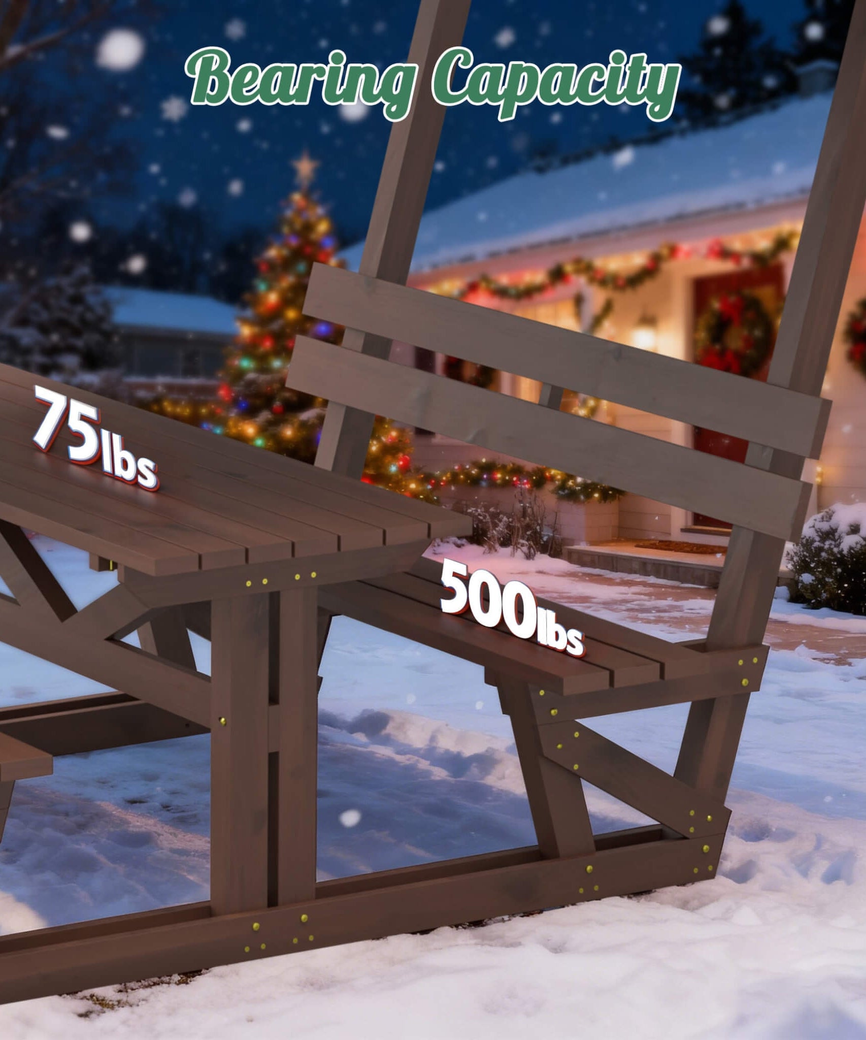 Alora Outdoor Waterproof Wood Picnic Table And Bench Set With Removable Canopy (SAK87135)