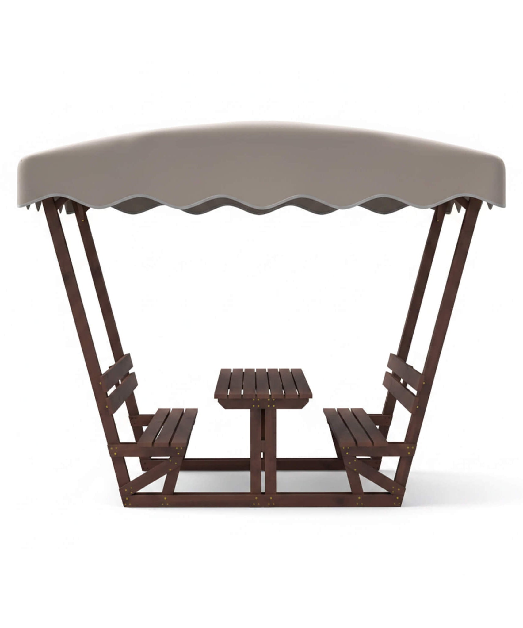 Alora Outdoor Waterproof Wood Picnic Table And Bench Set With Removable Canopy (SAK87135)
