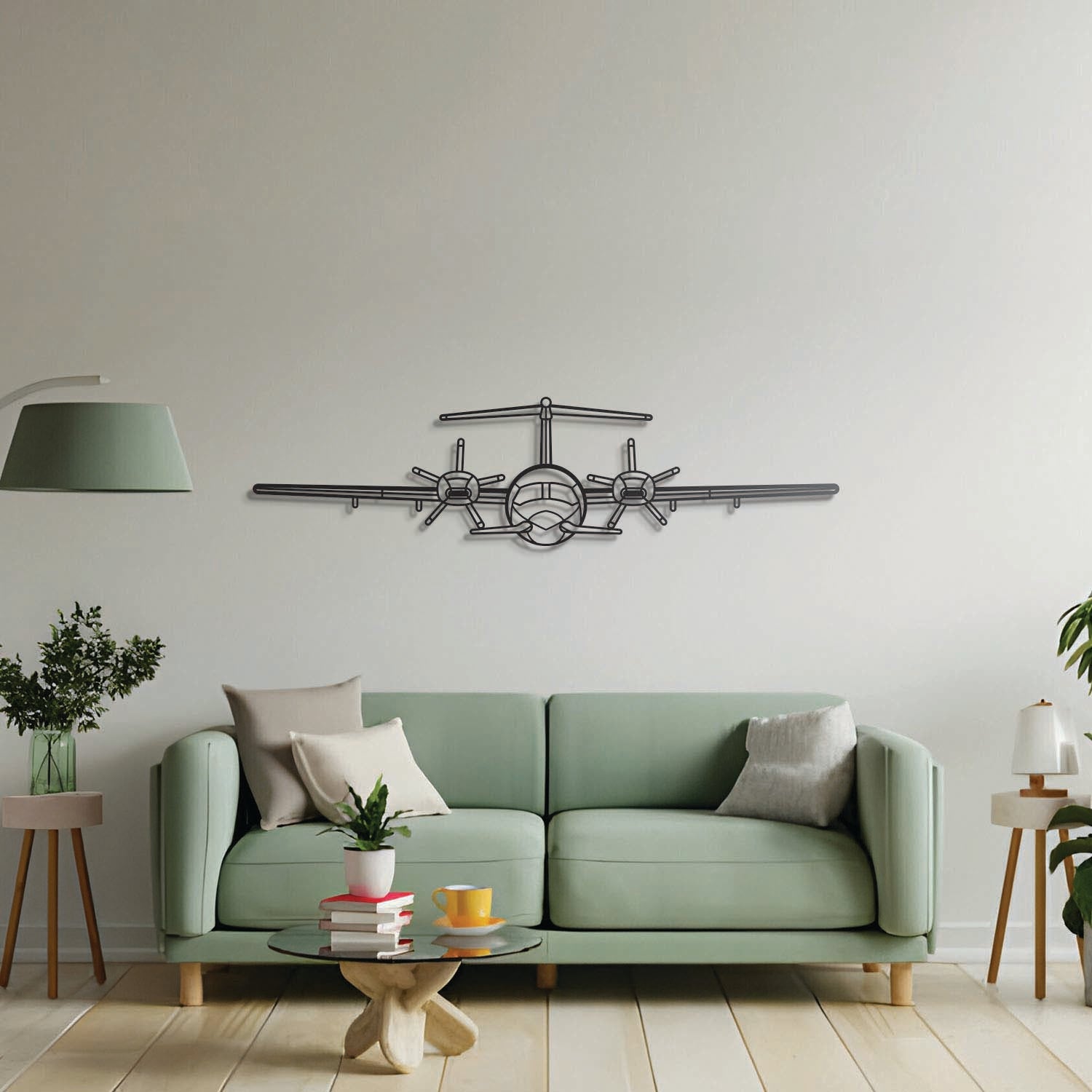 P.180 Avanti Front Metal Wandkunst Flugzeug - NCP0435