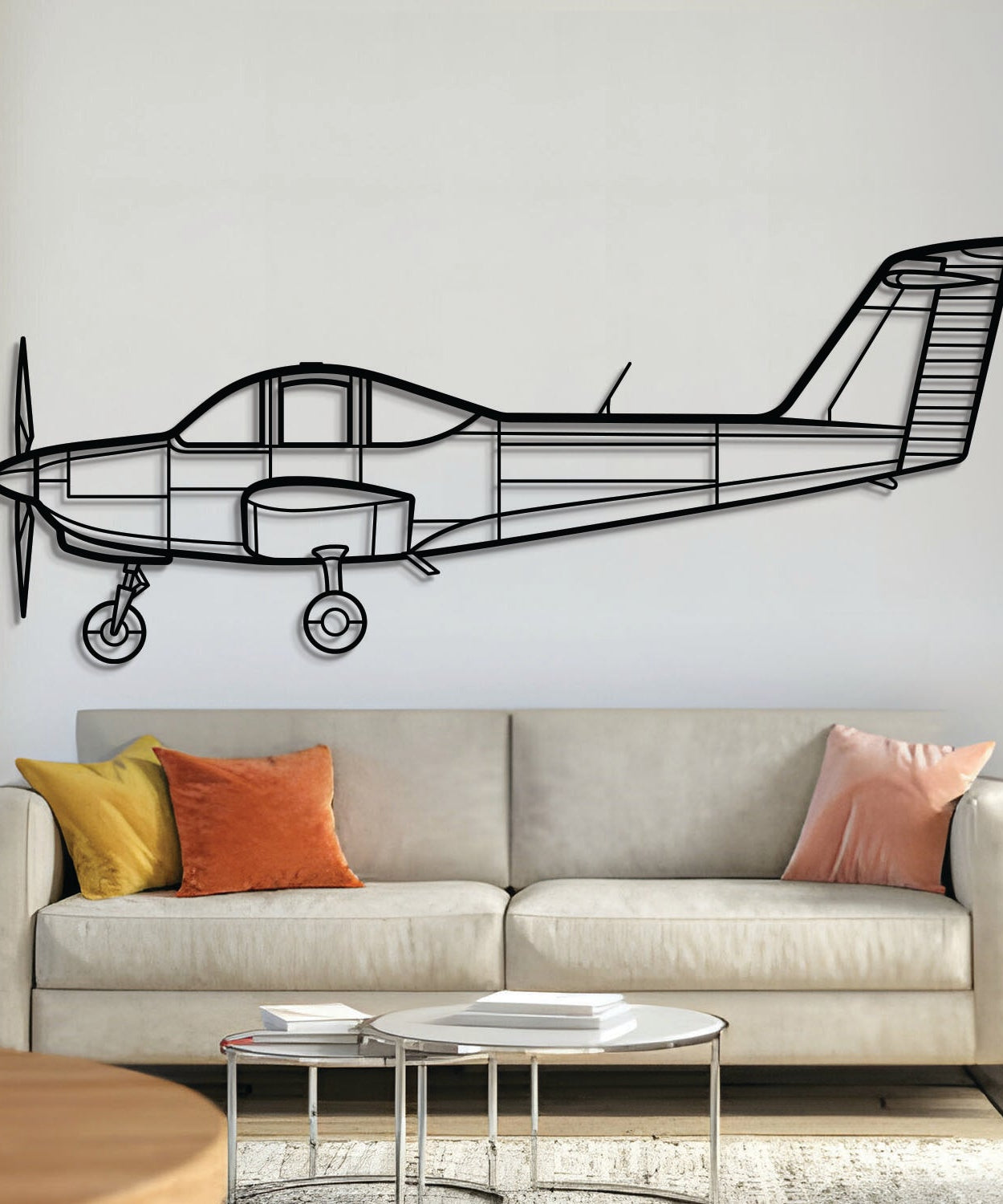 PA-38 Tomahawk Metall Flugzeug Wandkunst - NCP0240