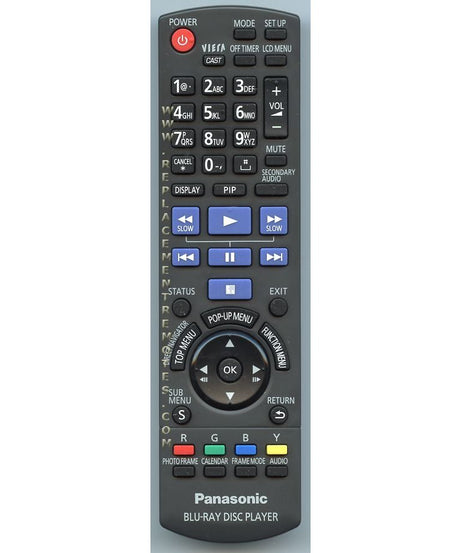 Panasonic N2QAKB000086 TV/DVD Remote Control