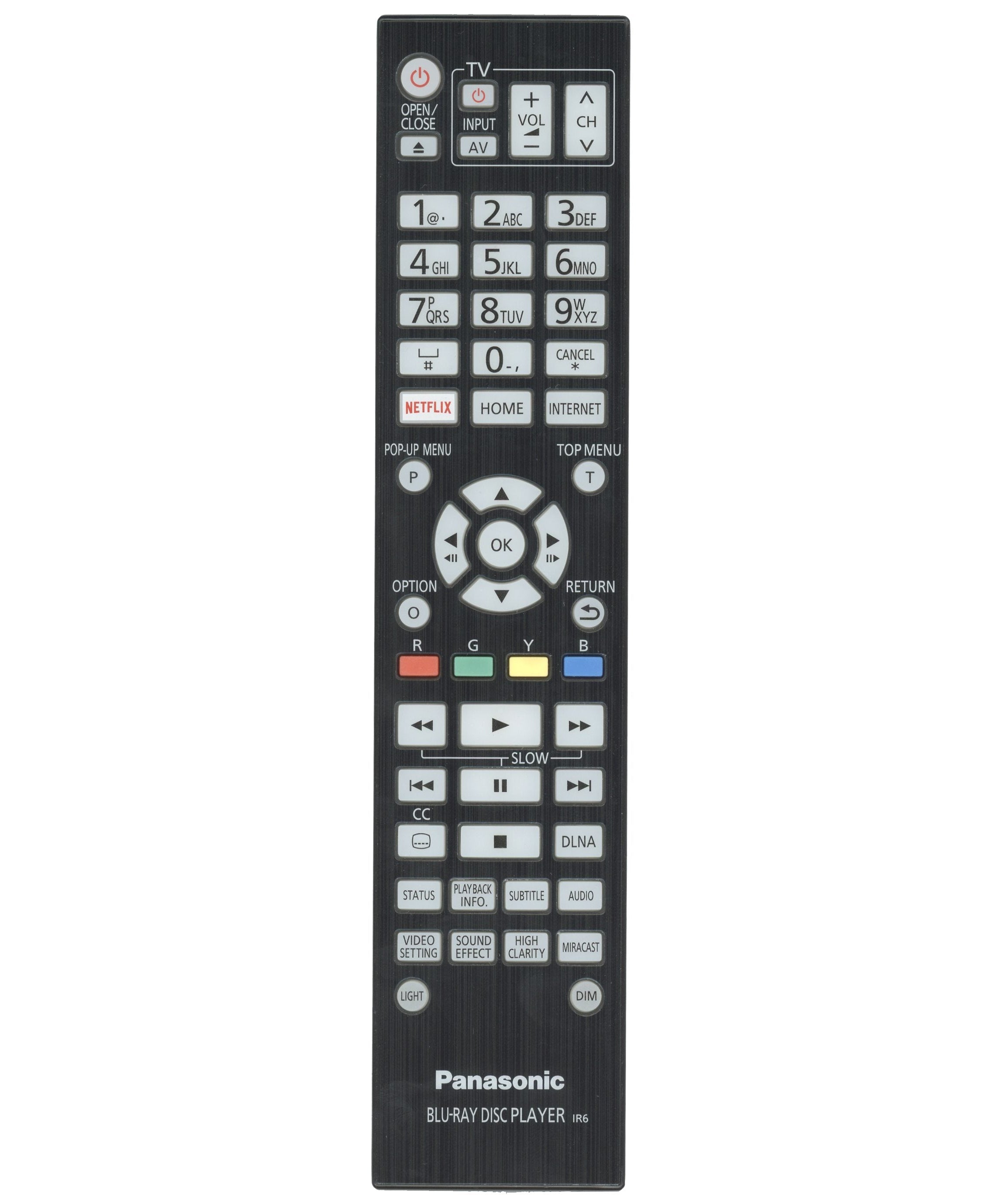 Panasonic N2QAYA000131 Blu-ray Remote Control - N2QAYA000131