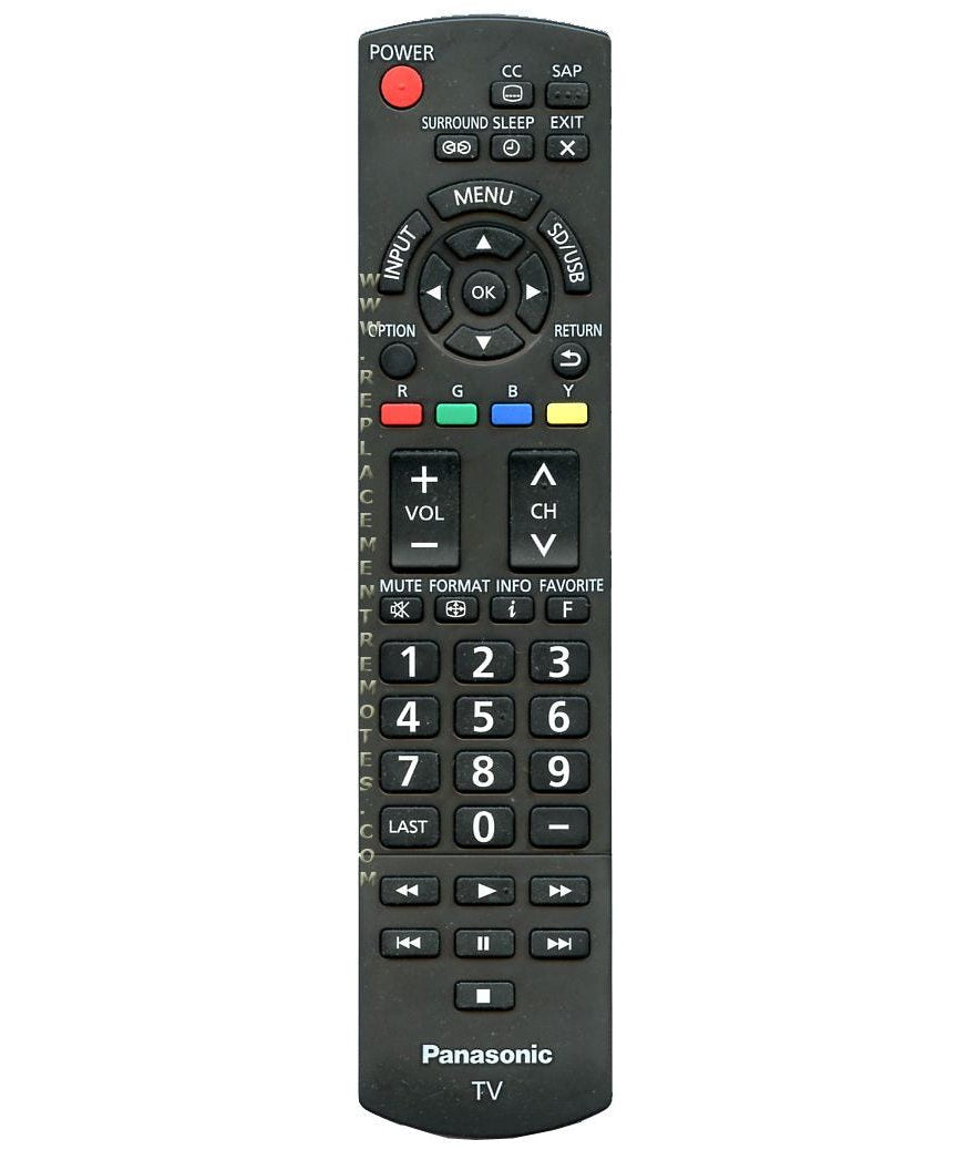 Substitute for Panasonic N2QAYB000706 Standard TV Remote Control | No programming - [N2QAYB000706-gen]