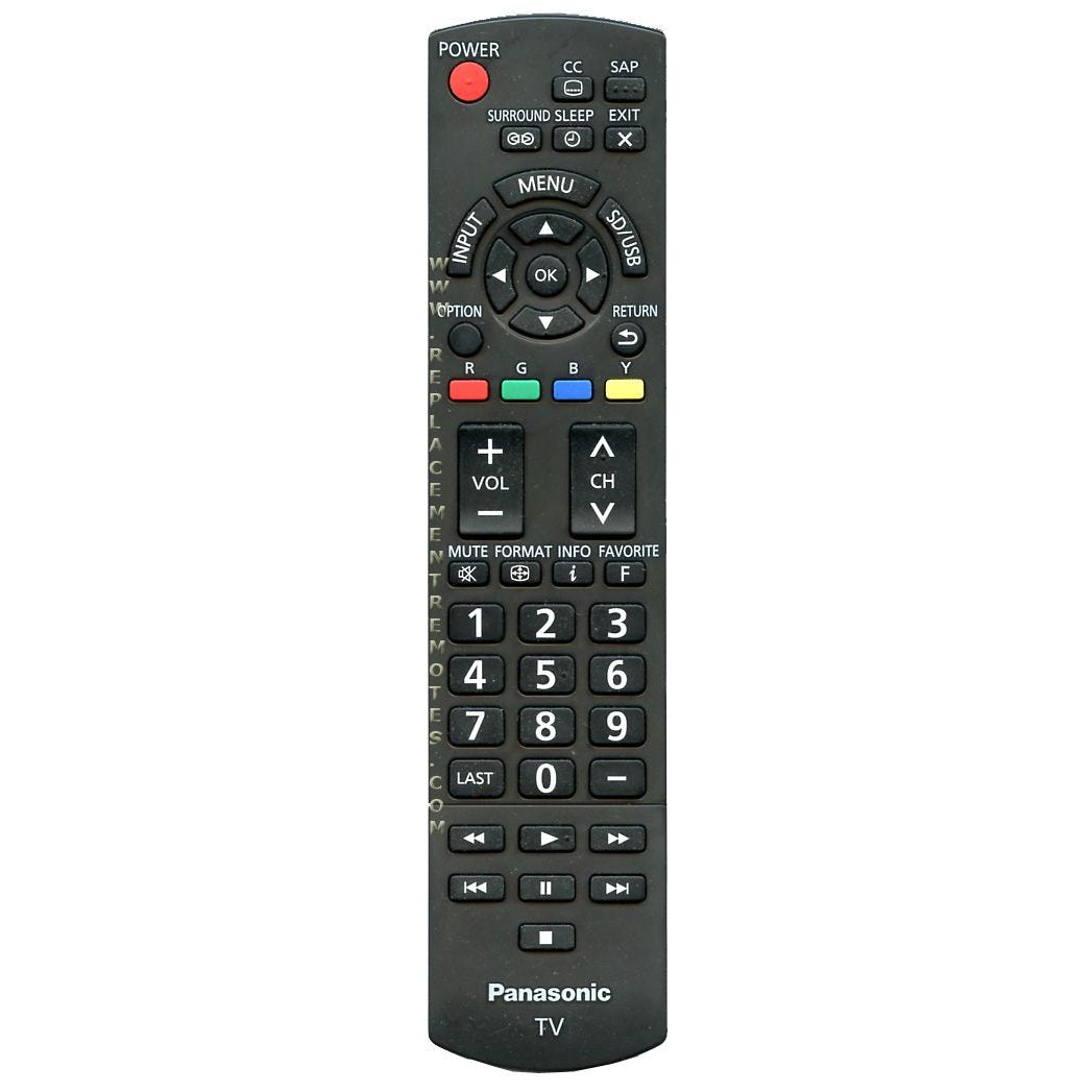 Substitute for Panasonic N2QAYB000706 Standard TV Remote Control | No programming - [N2QAYB000706-gen]