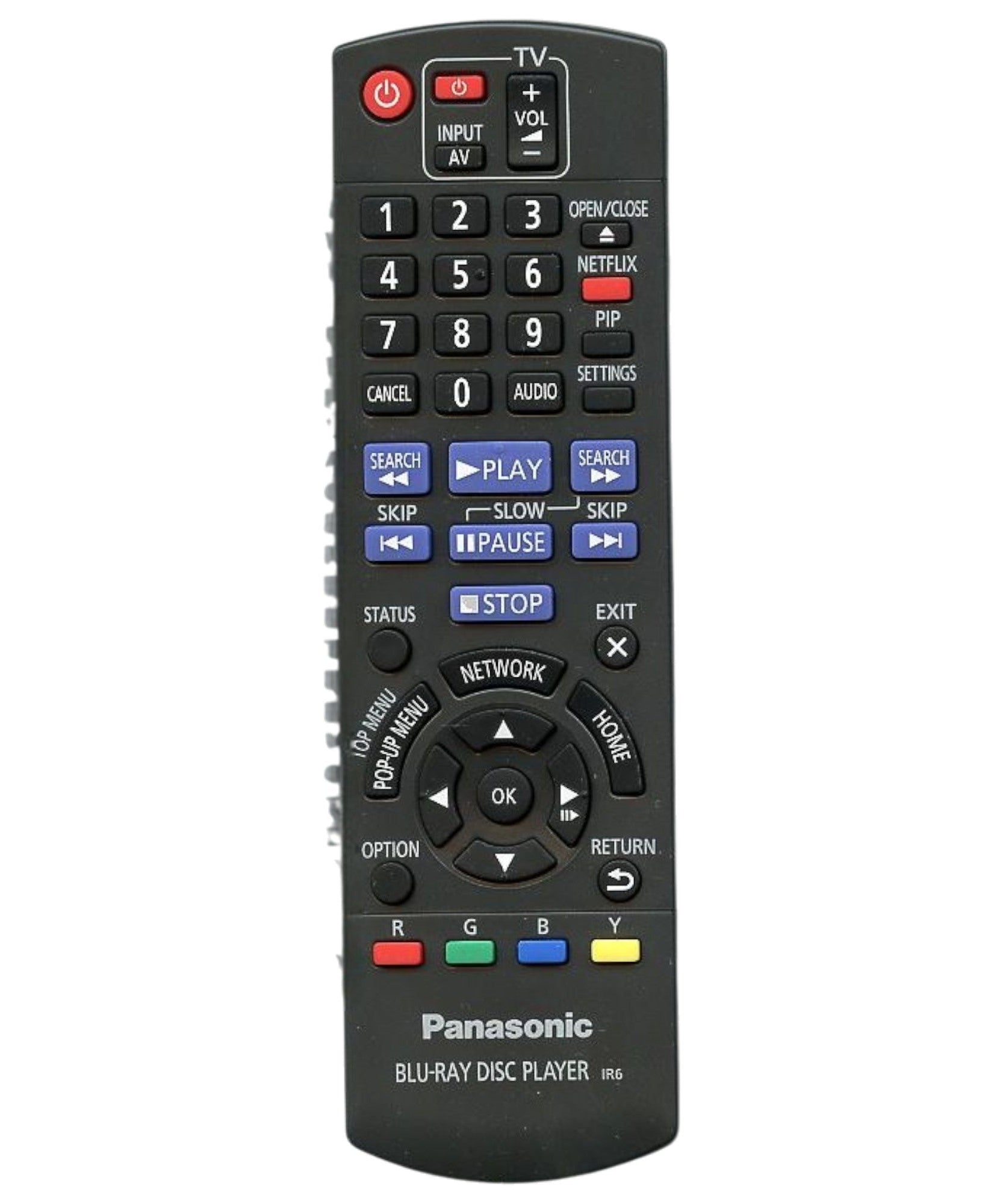 Panasonic N2QAYB000734 Blu-ray Remote Control
