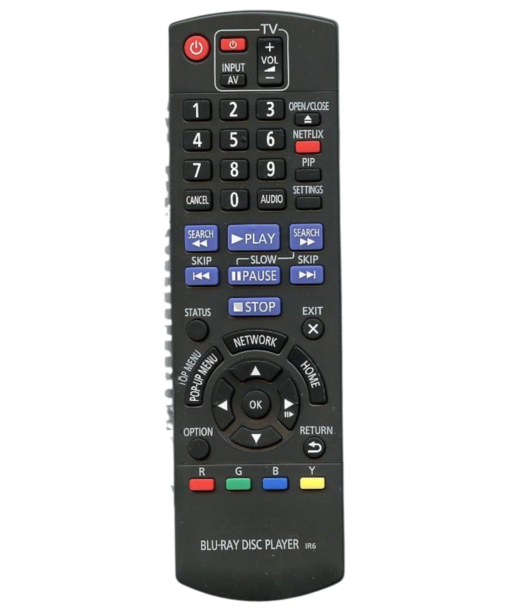 Panasonic N2QAYB000734 Blu-ray Remote Control