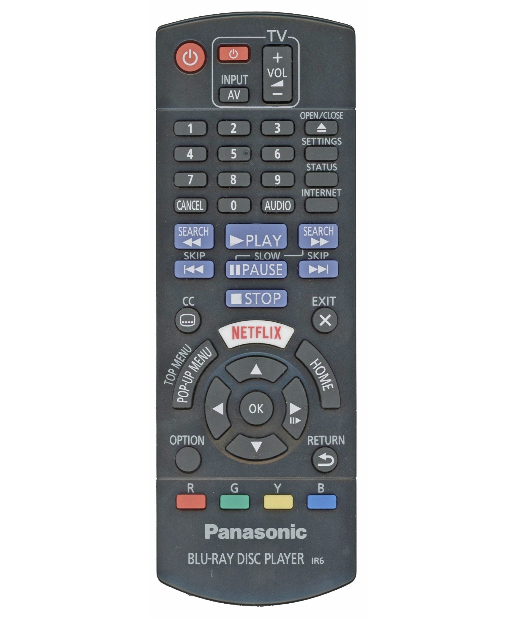 Panasonic N2QAYB001024 Blu-ray Remote Control