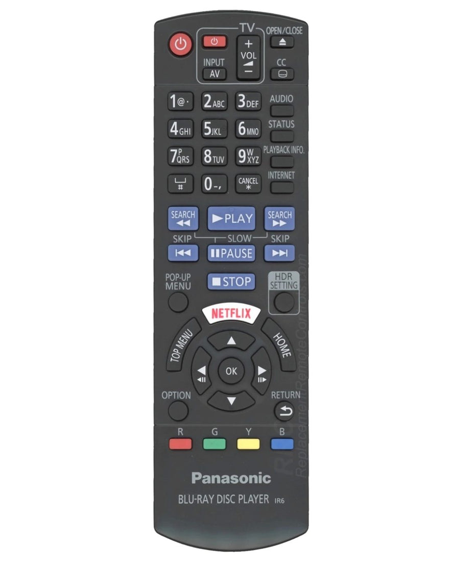 Panasonic N2QAYB001206 Blu-ray Remote Control