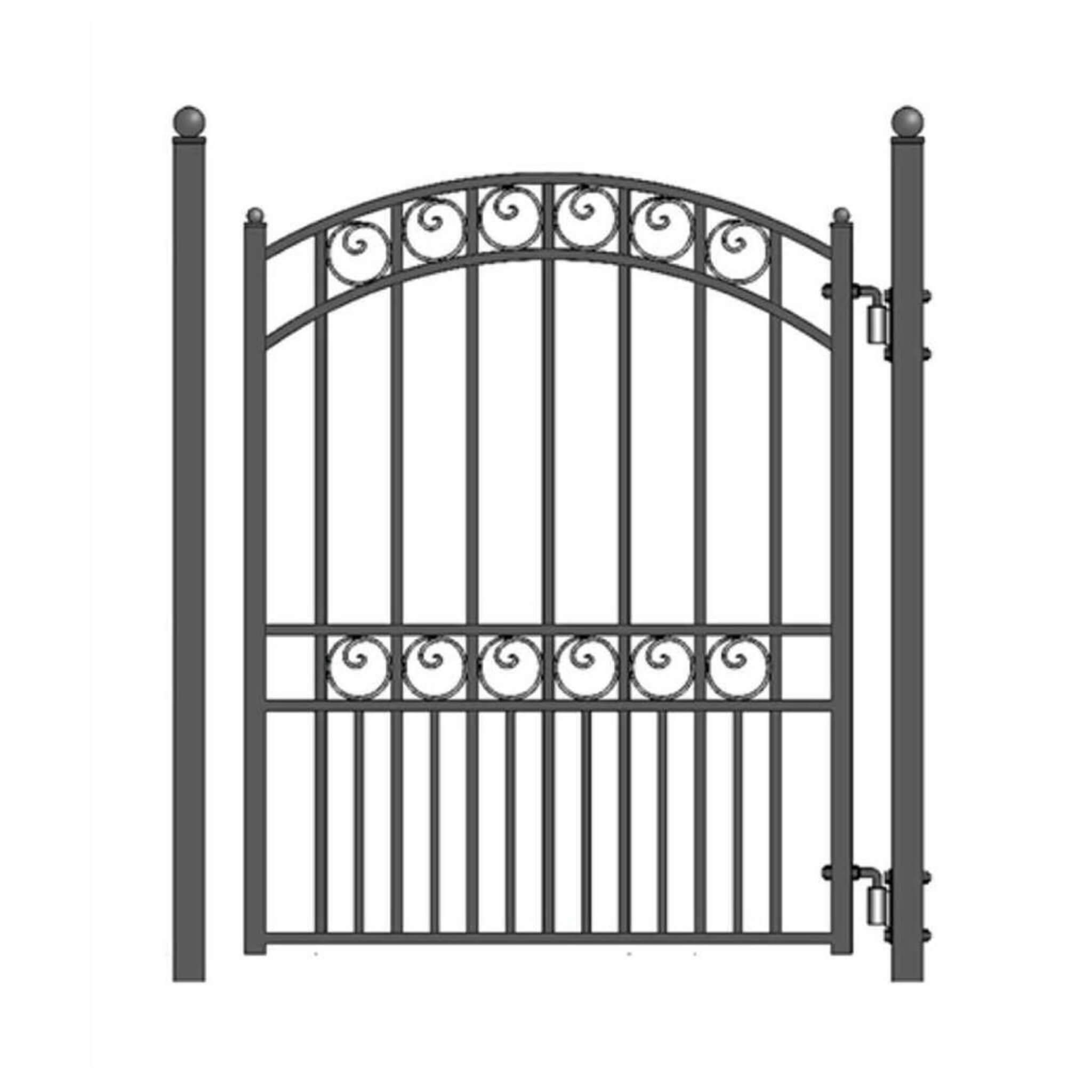 5FT Heavy-Duty Paris Powder-Coated Galvanized Steel Pedestrian Gate (SAK14563)