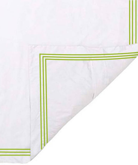 400TC Cotton Triple Edge Embroidery Sateen Solid Duvet Cover Set
