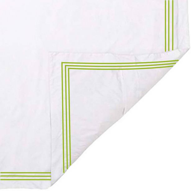 400TC Cotton Triple Edge Embroidery Sateen Solid Duvet Cover Set
