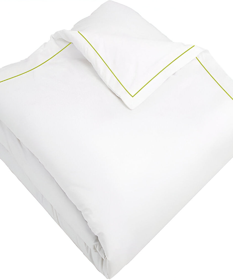400TC Cotton Single Edge Embroidery Sateen Solid Duvet Cover Set