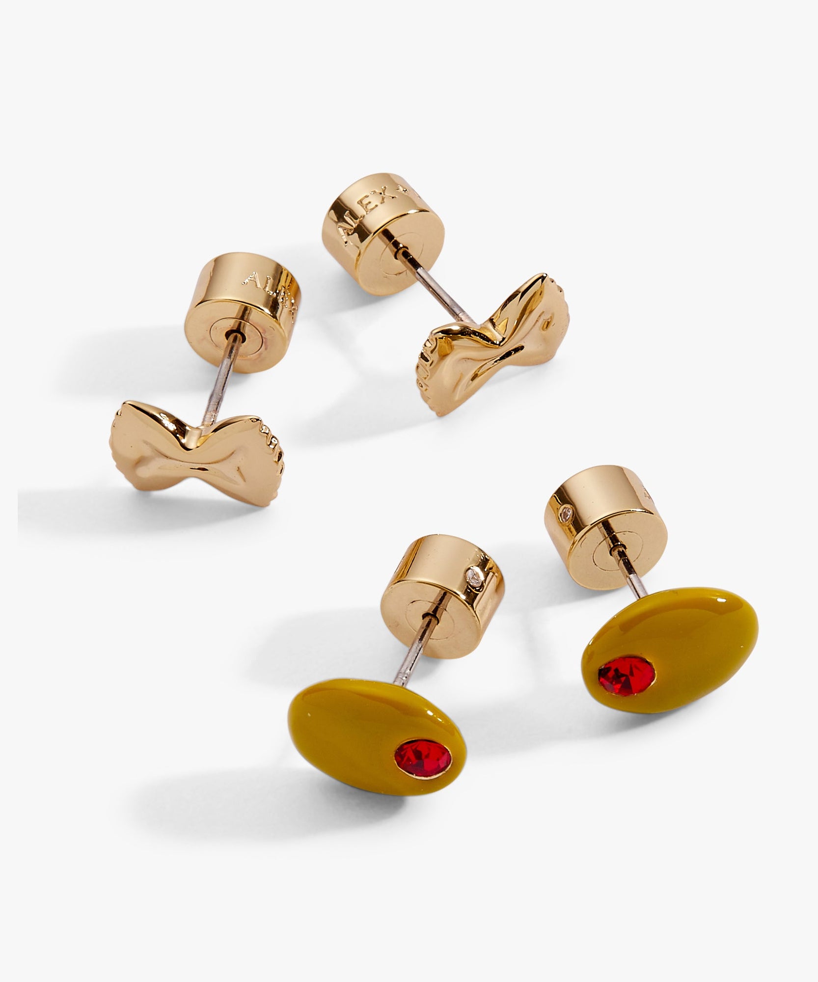 Pasta Girl Stud Earrings Set Of 2