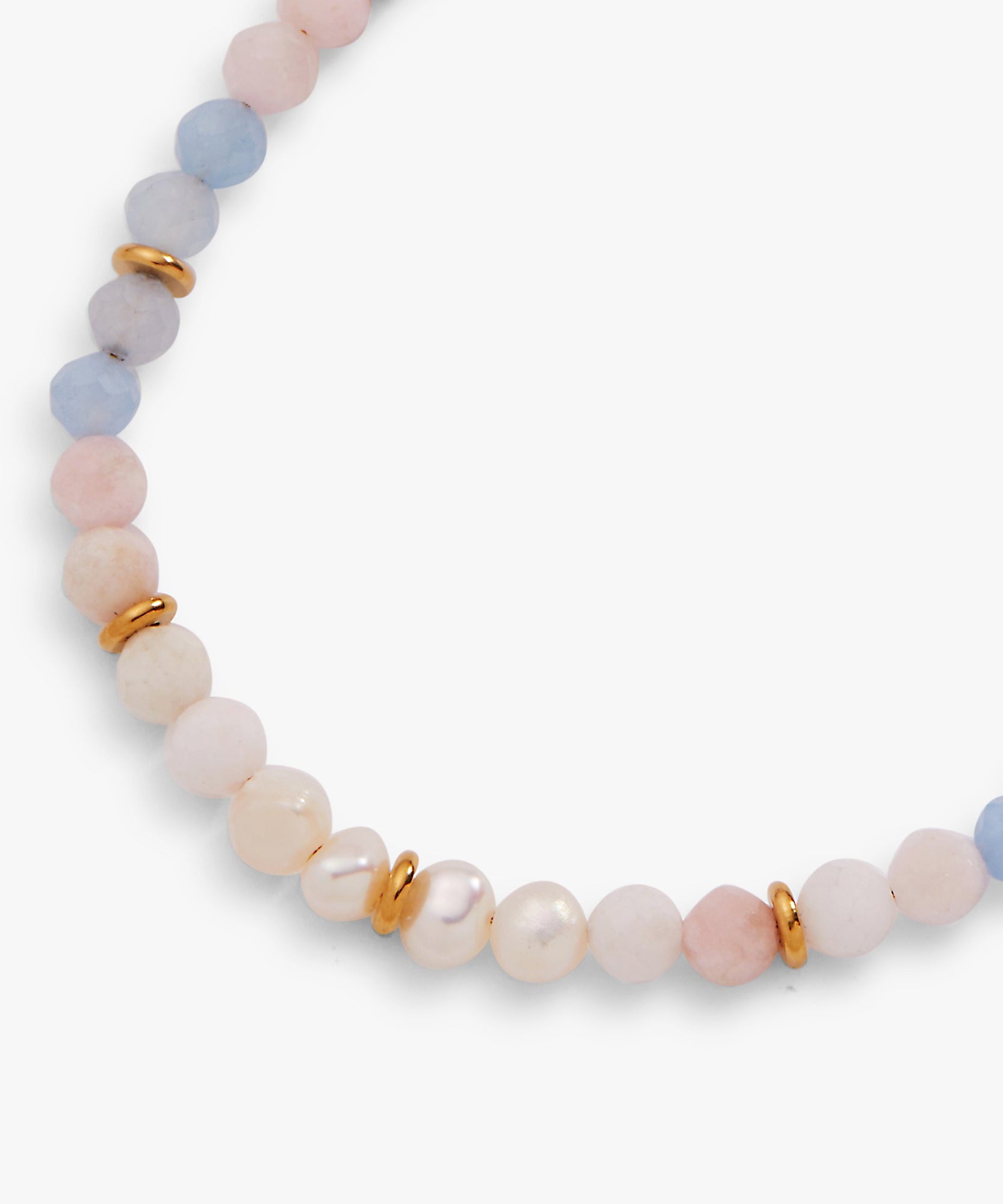 Sandy Peach Ombre Semi-Precious Beaded Anklet