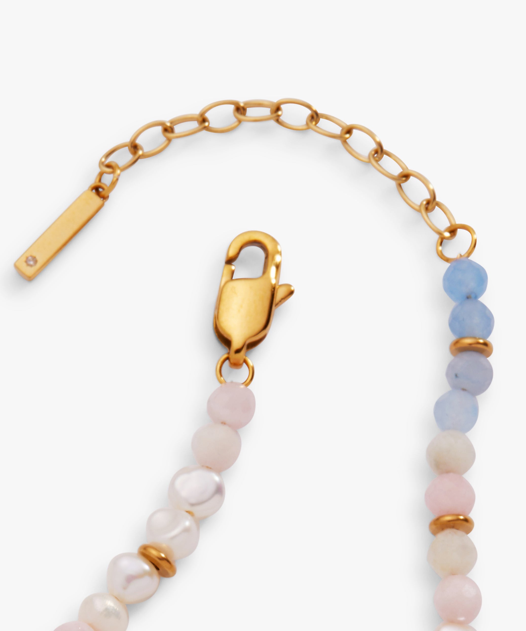 Sandy Peach Ombre Semi-Precious Beaded Anklet