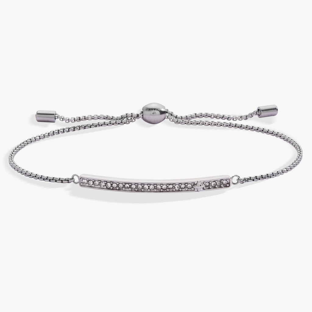April Everyday Birthstone Pave Bolo Bracelet