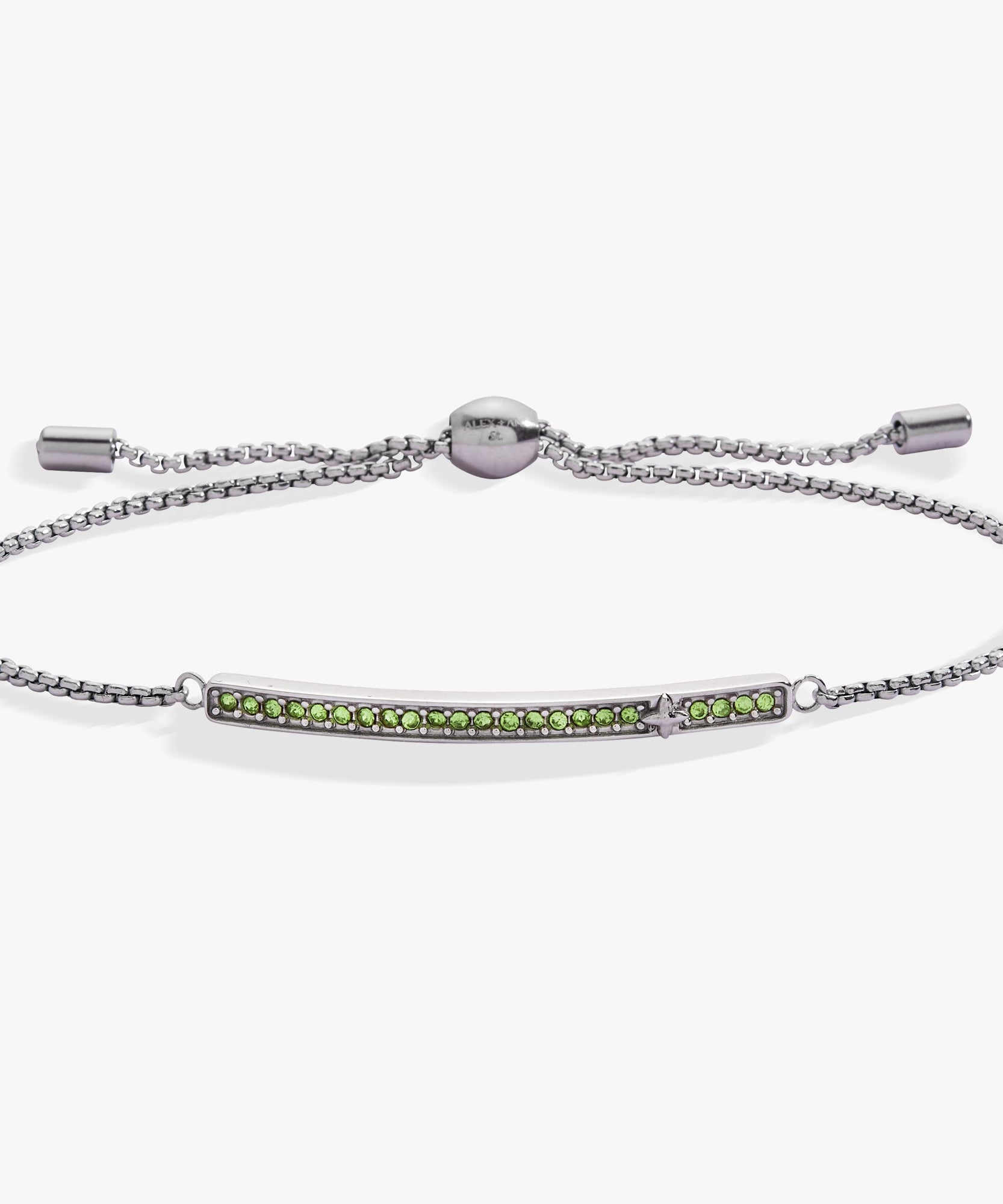 August Everyday Birthstone Pave Bolo Bracelet