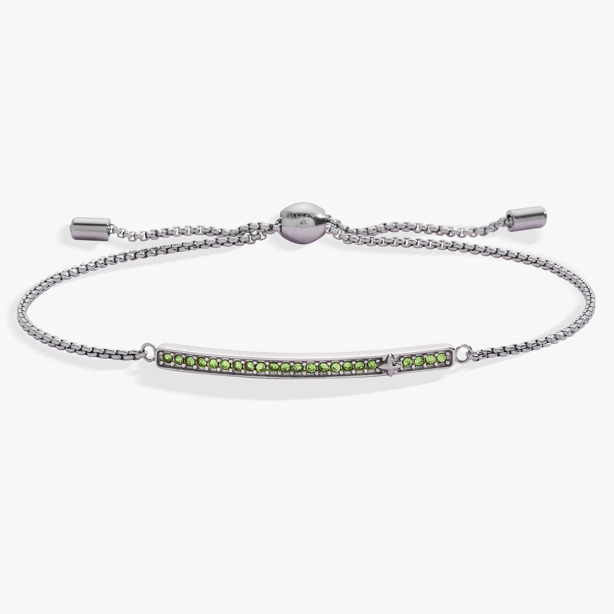 August Everyday Birthstone Pave Bolo Bracelet