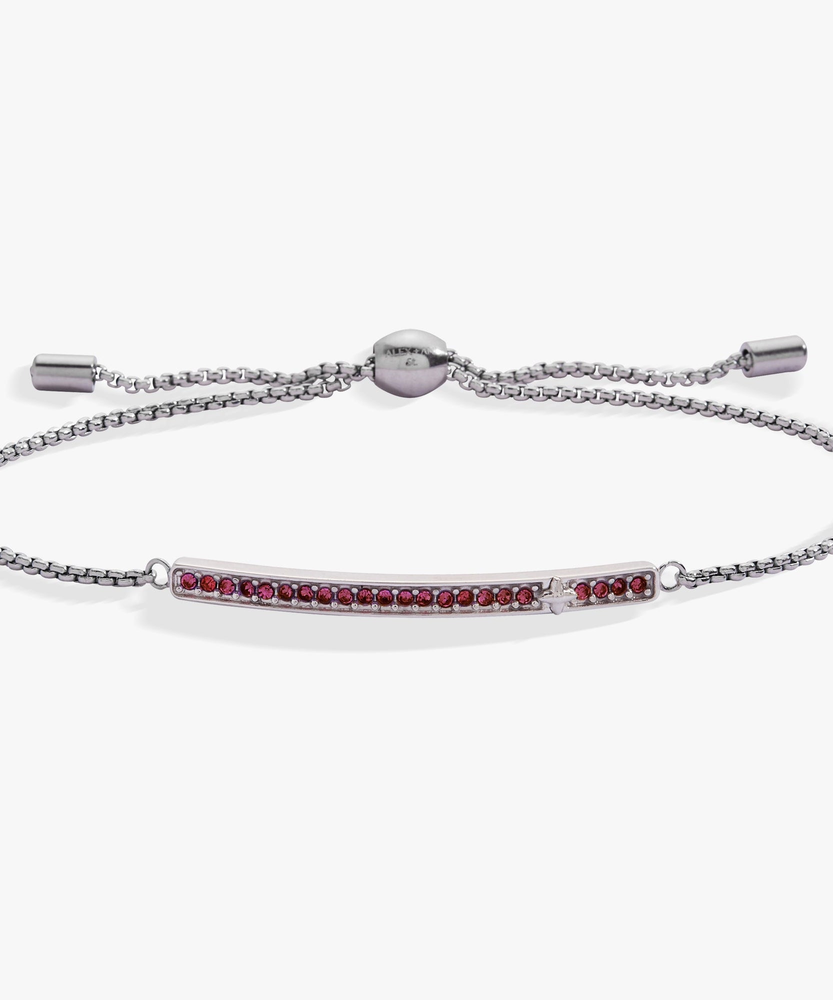 February Everyday Birthstone Pave Bolo Bracelet