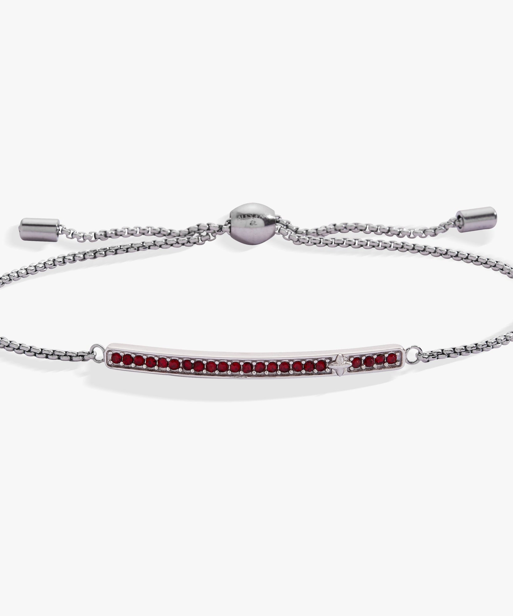 January Everyday Birthstone Pave Bolo Bracelet