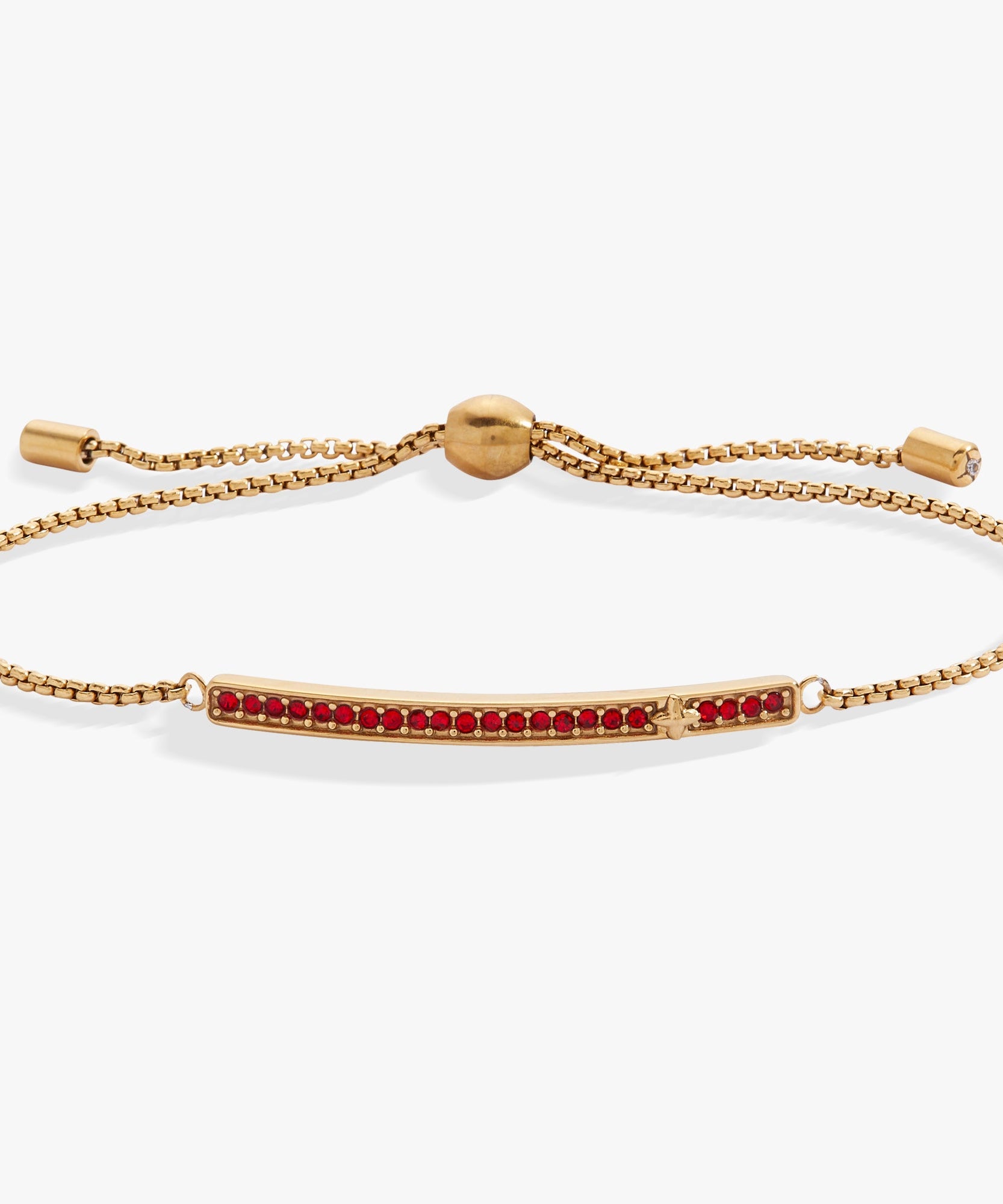 July Everyday Birthstone Pave Bolo Bracelet