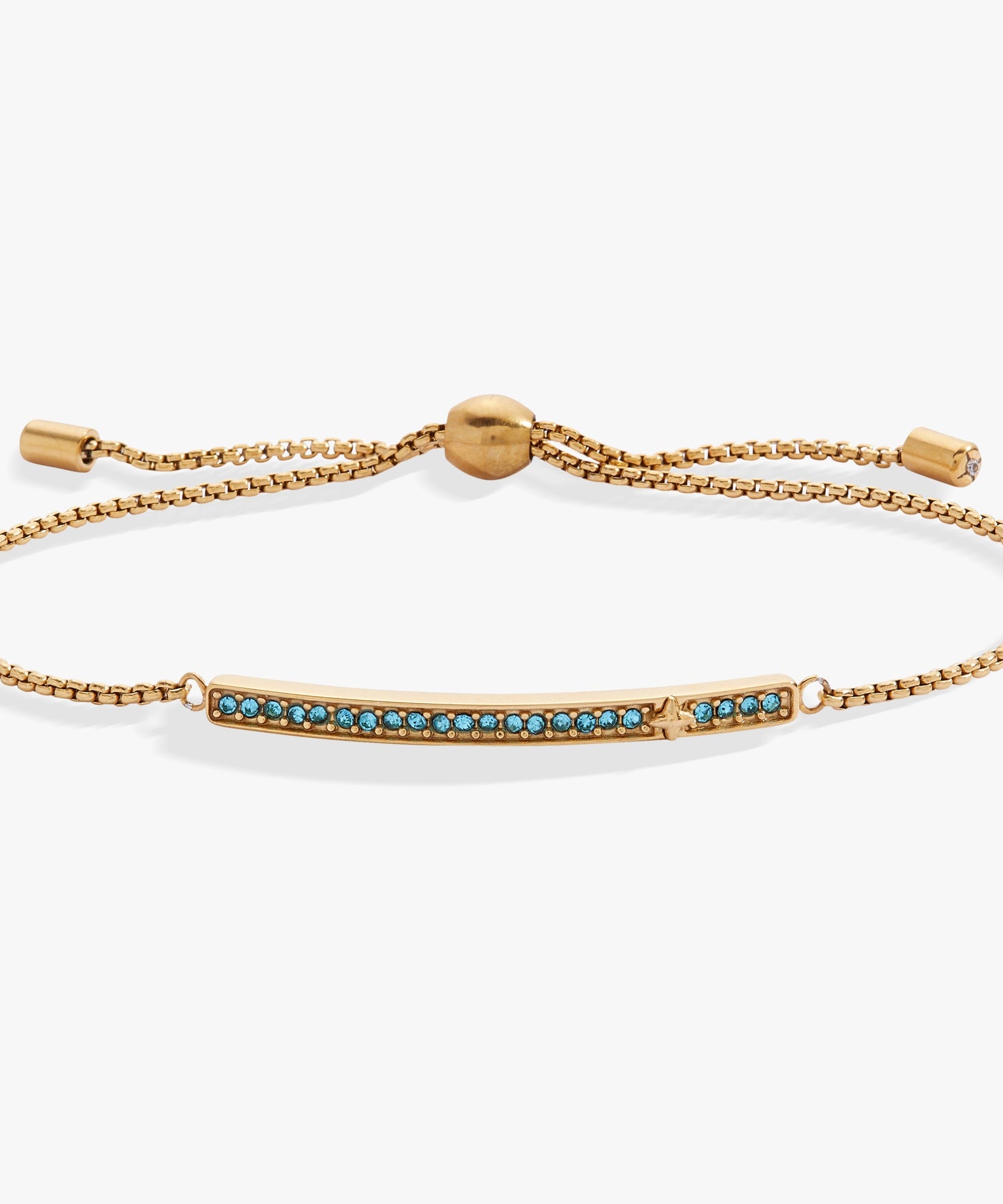March Everyday Birthstone Pave Bolo Bracelet