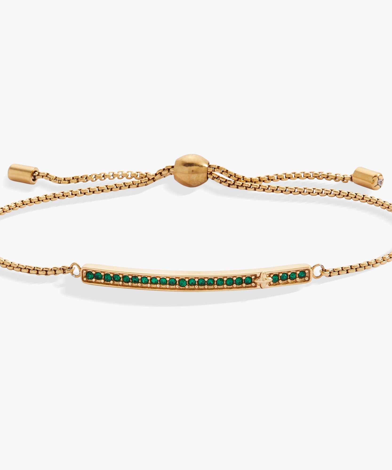 May Everyday Birthstone Pave Bolo Bracelet
