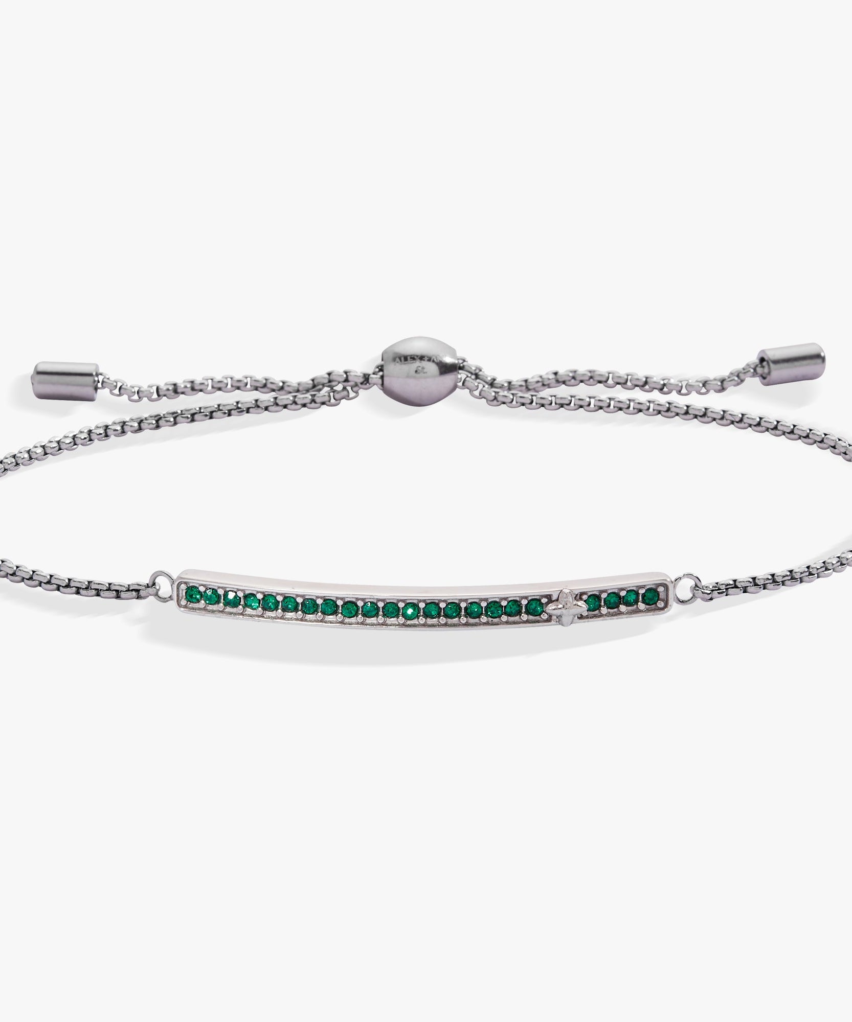 May Everyday Birthstone Pave Bolo Bracelet