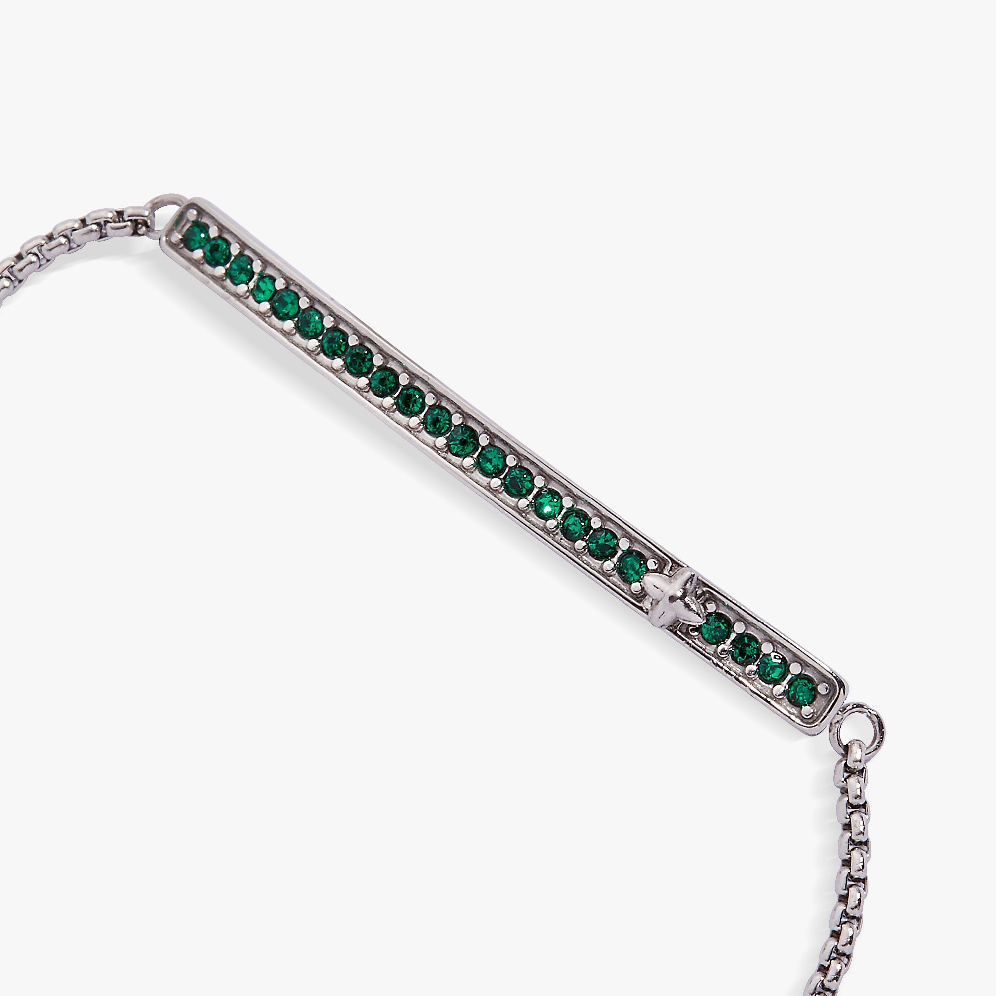 May Everyday Birthstone Pave Bolo Bracelet