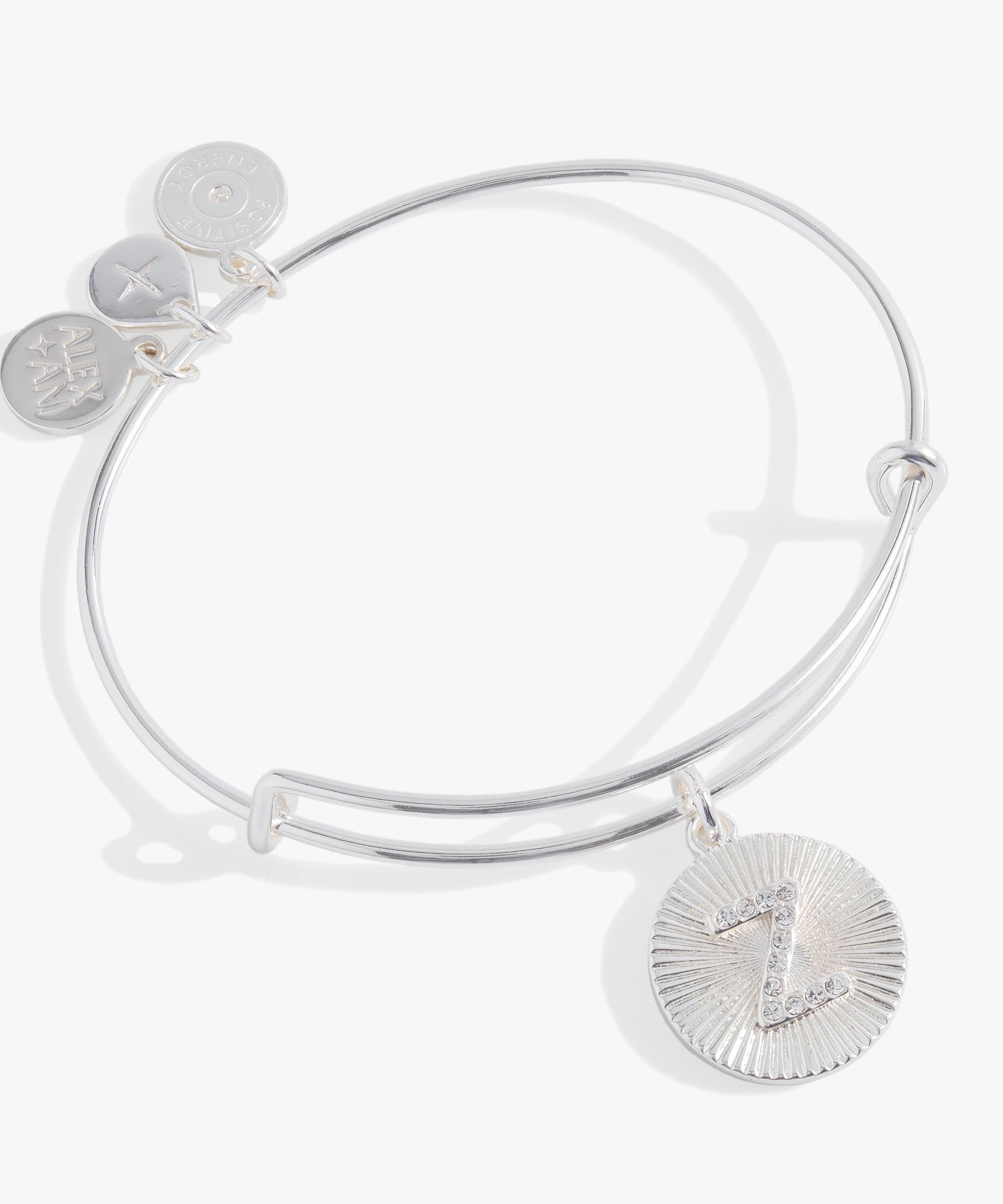 Initial Z Pave Starburst Texture Bangle