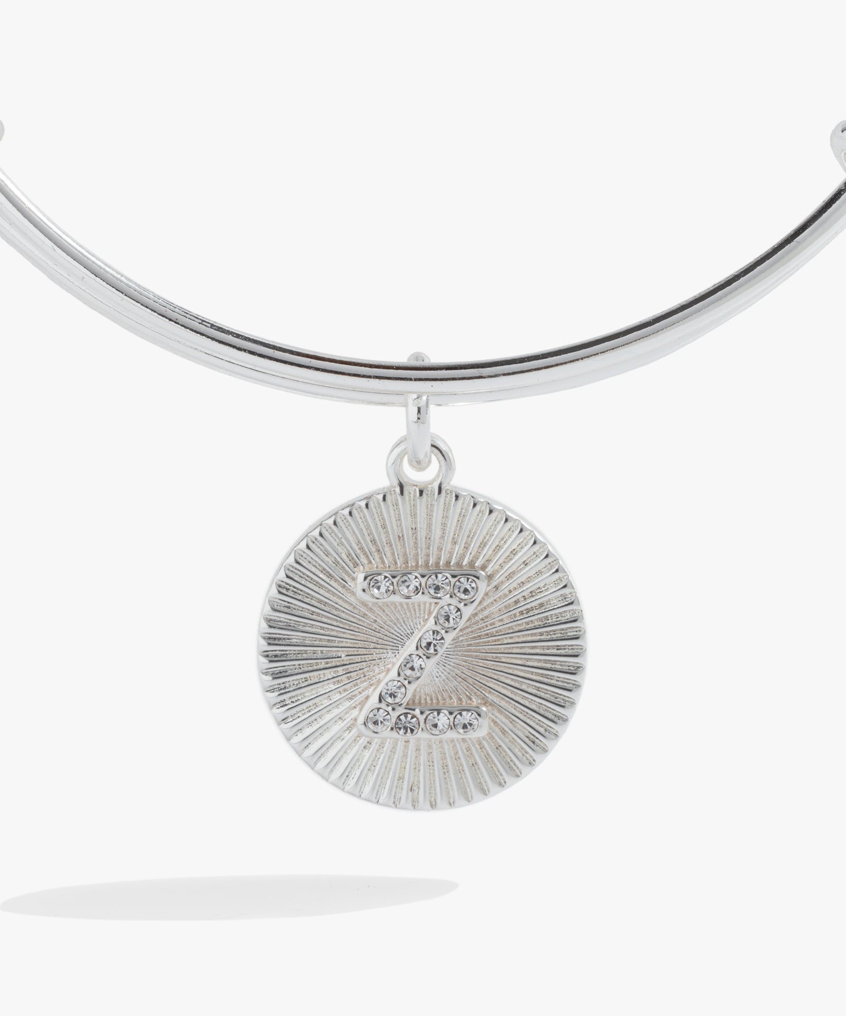 Initial Z Pave Starburst Texture Bangle