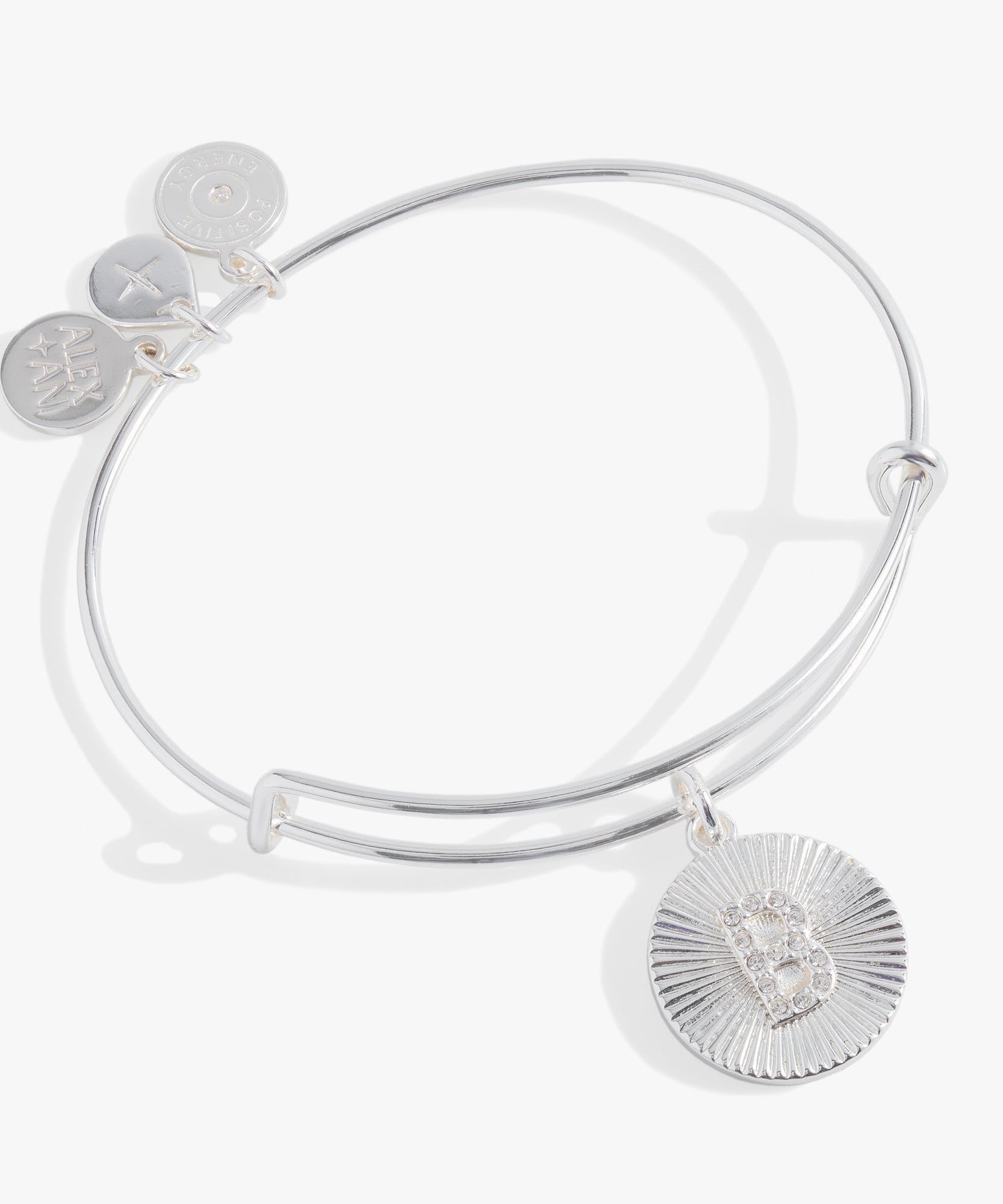 Initial B Pave Starburst Texture Bangle