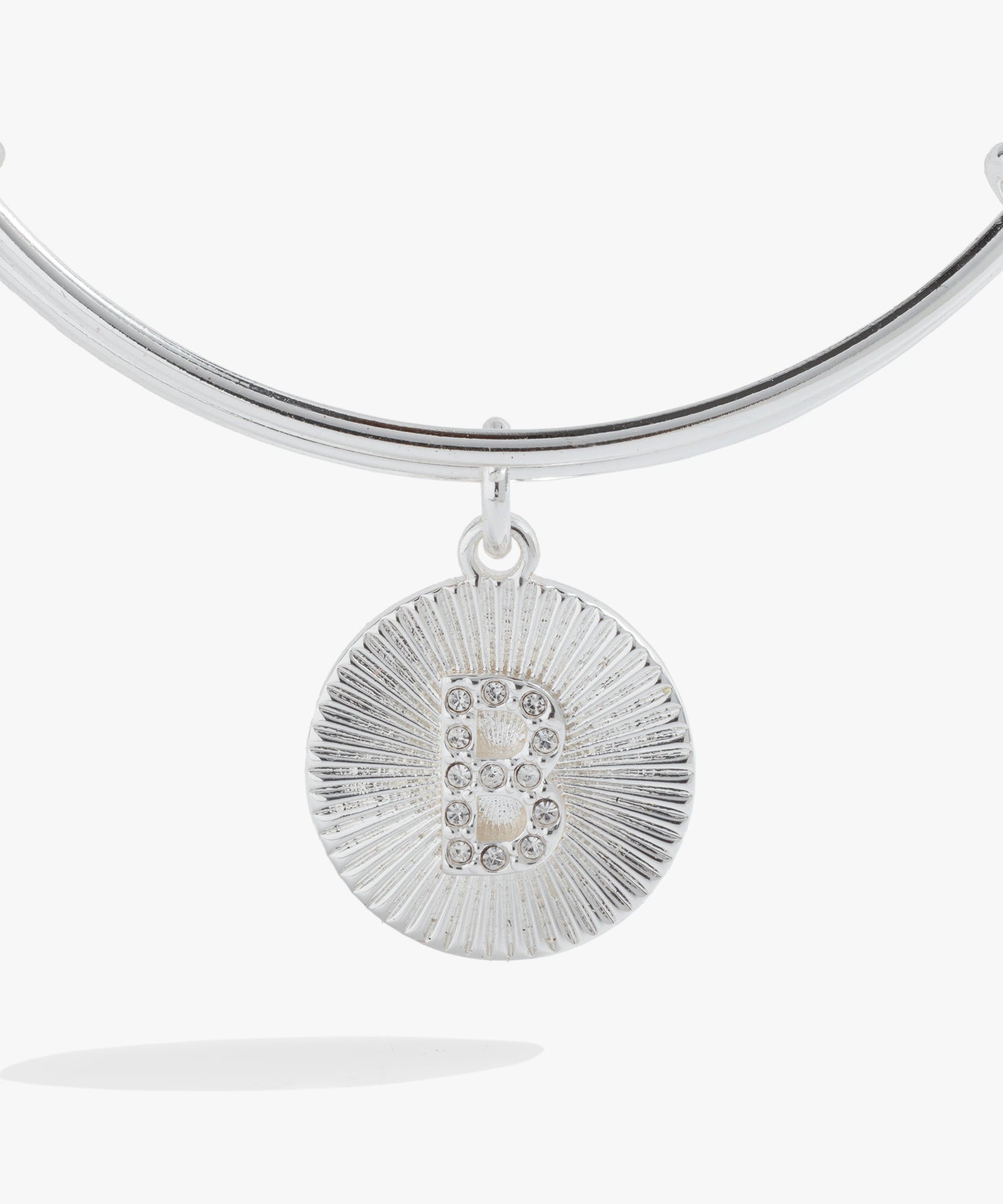 Initial B Pave Starburst Texture Bangle